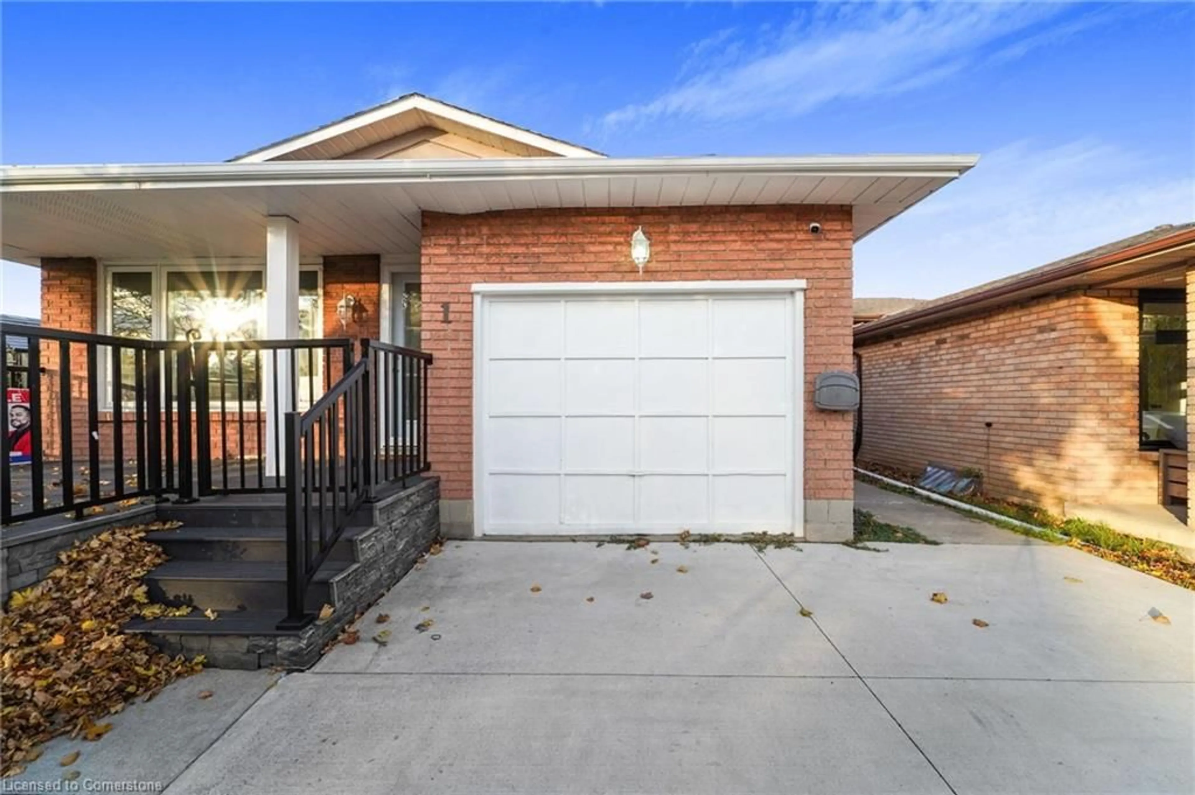 Frontside or backside of a home, the fenced backyard for 1 Halam Ave, Hamilton Ontario L8V 1Z2