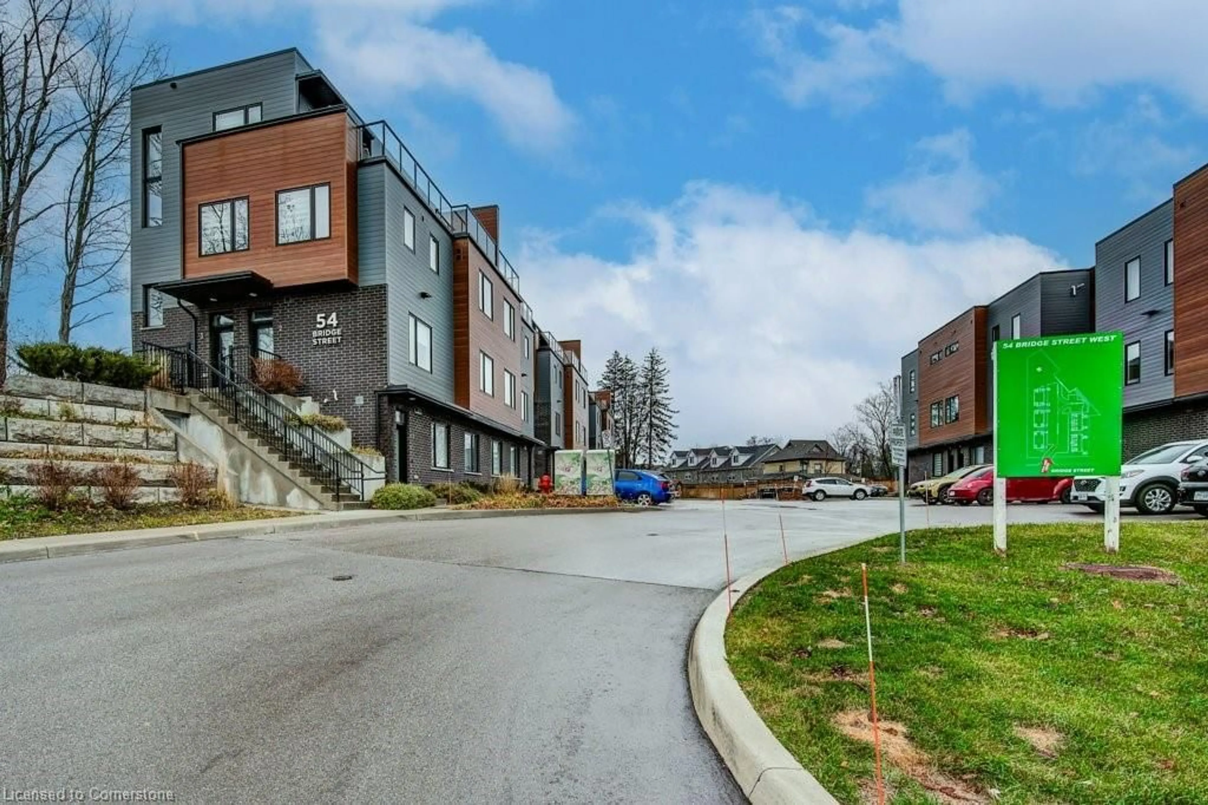 A pic from exterior of the house or condo, the street view for 54 Bridge Street West St #10, Kitchener Ontario N2K 1S2