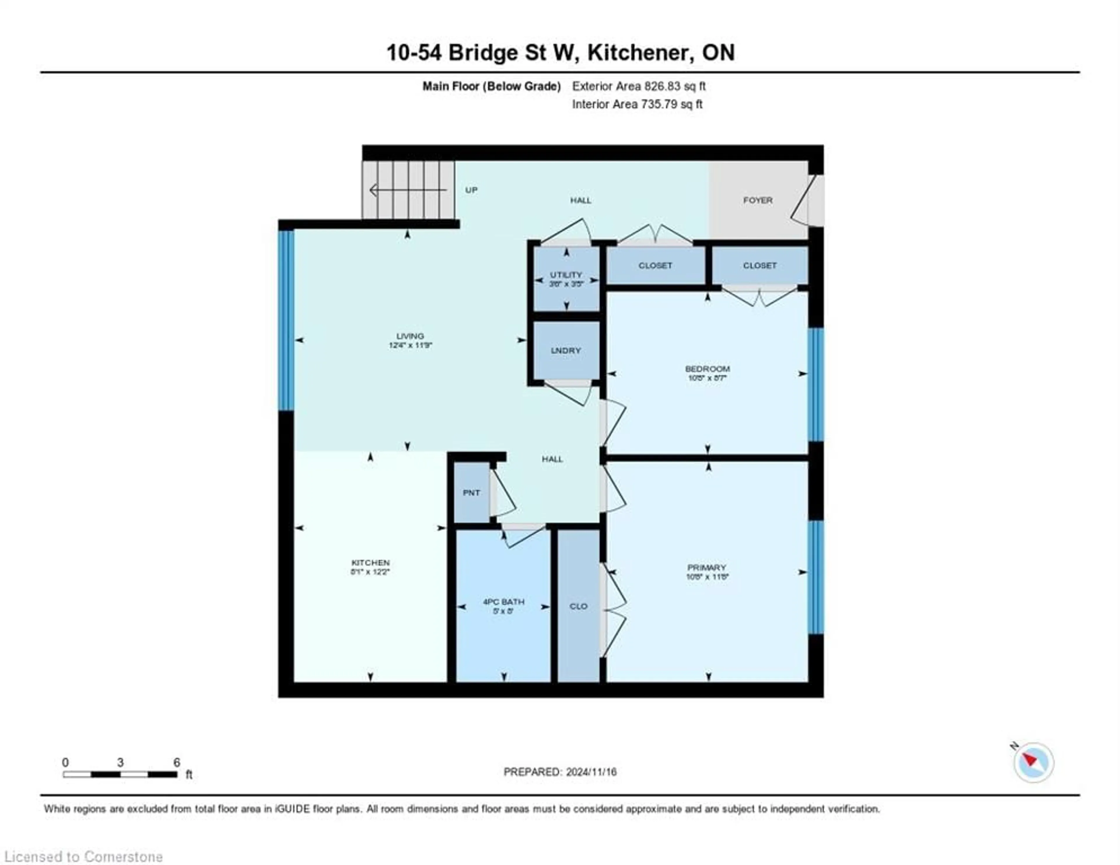 Floor plan for 54 Bridge Street West St #10, Kitchener Ontario N2K 1S2