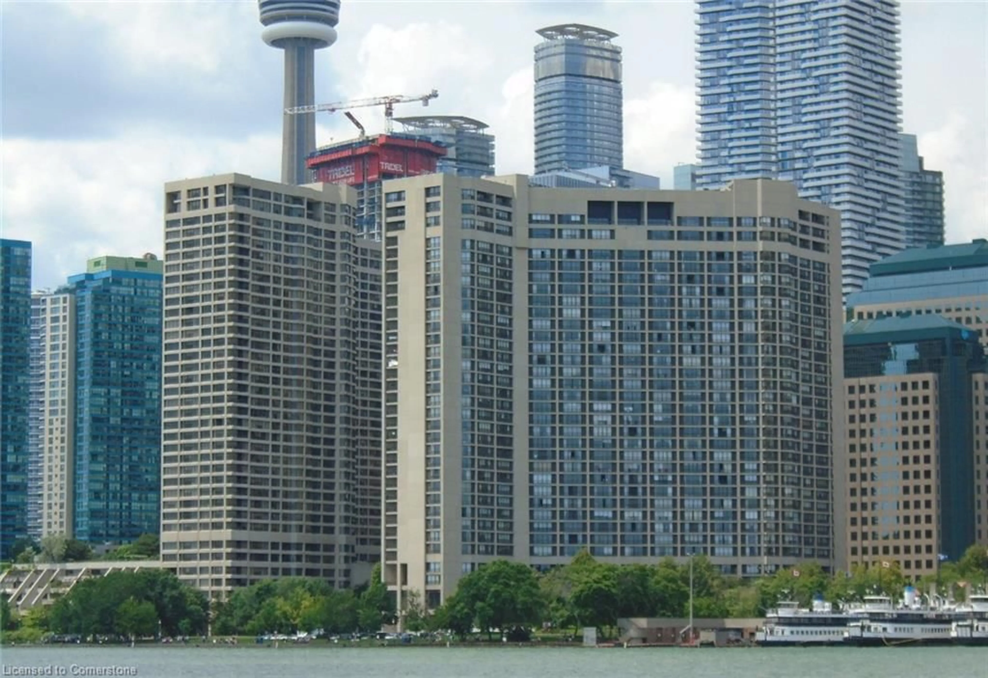 A pic from exterior of the house or condo, the view of city buildings for 33 Harbour Sq #2037, Toronto Ontario M5J 2G2