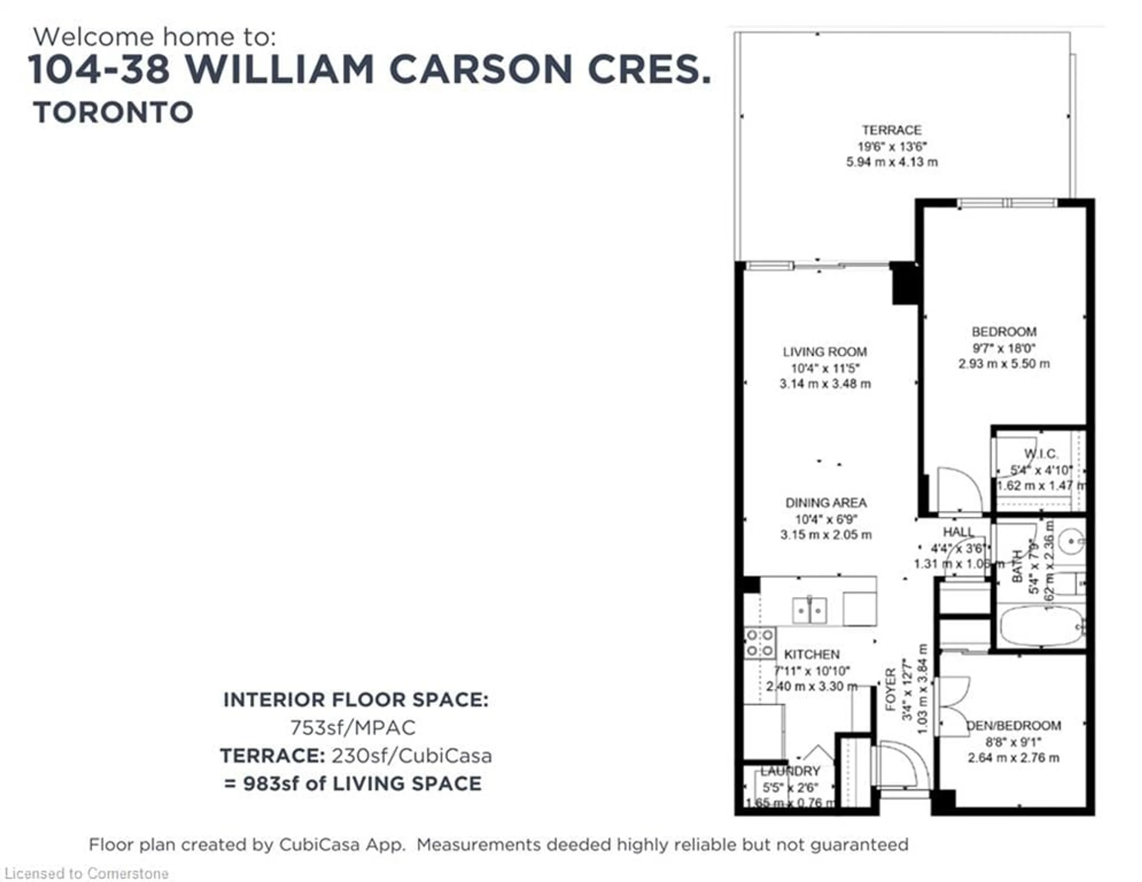 Floor plan for 38 William Carson Cres, Toronto Ontario M2P 2H2