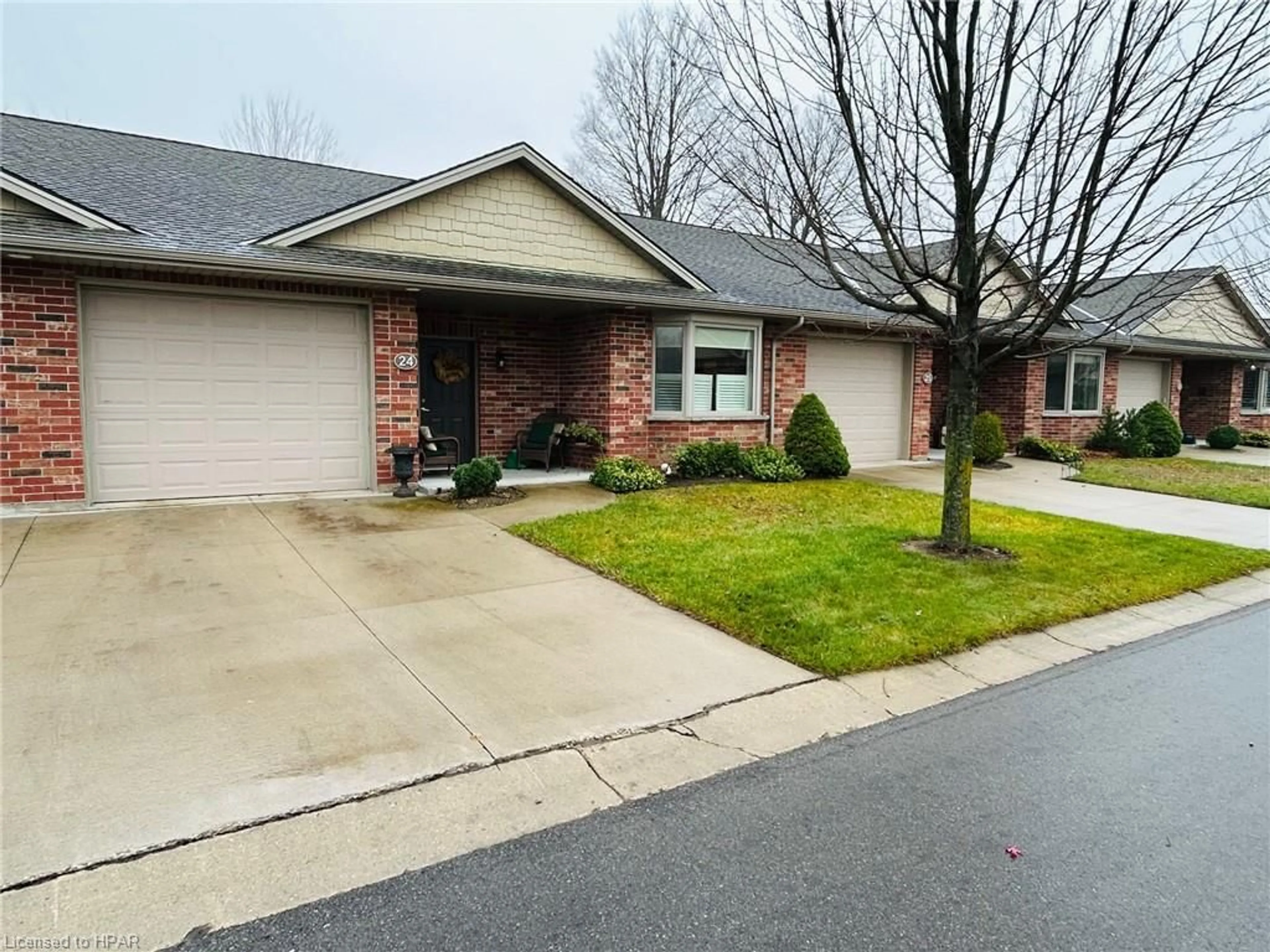 A pic from exterior of the house or condo, the street view for 24 Bayfield Mews Lane, Bayfield Ontario N0M 1G0