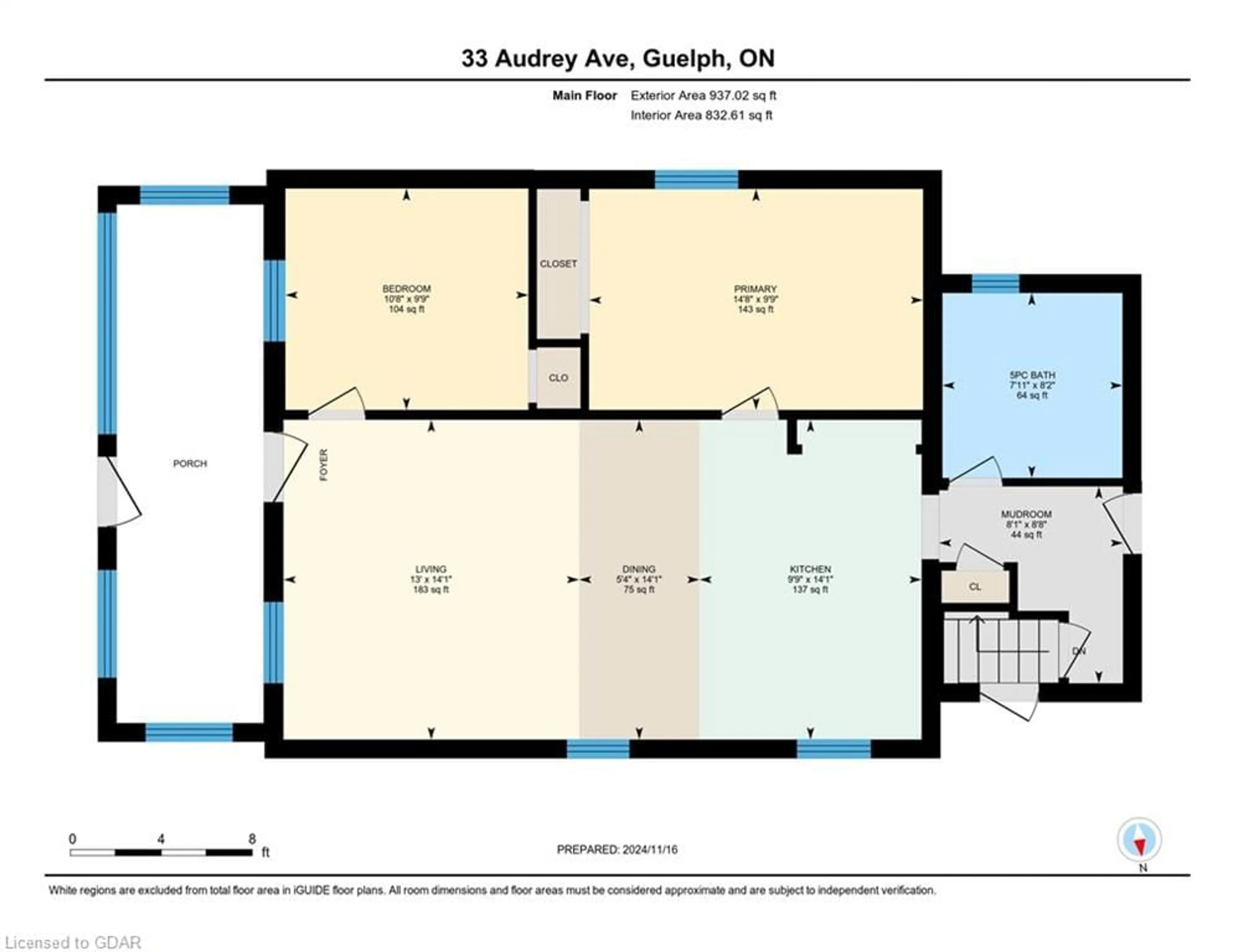 Floor plan for 33 Audrey Ave, Guelph Ontario N1E 5Y1