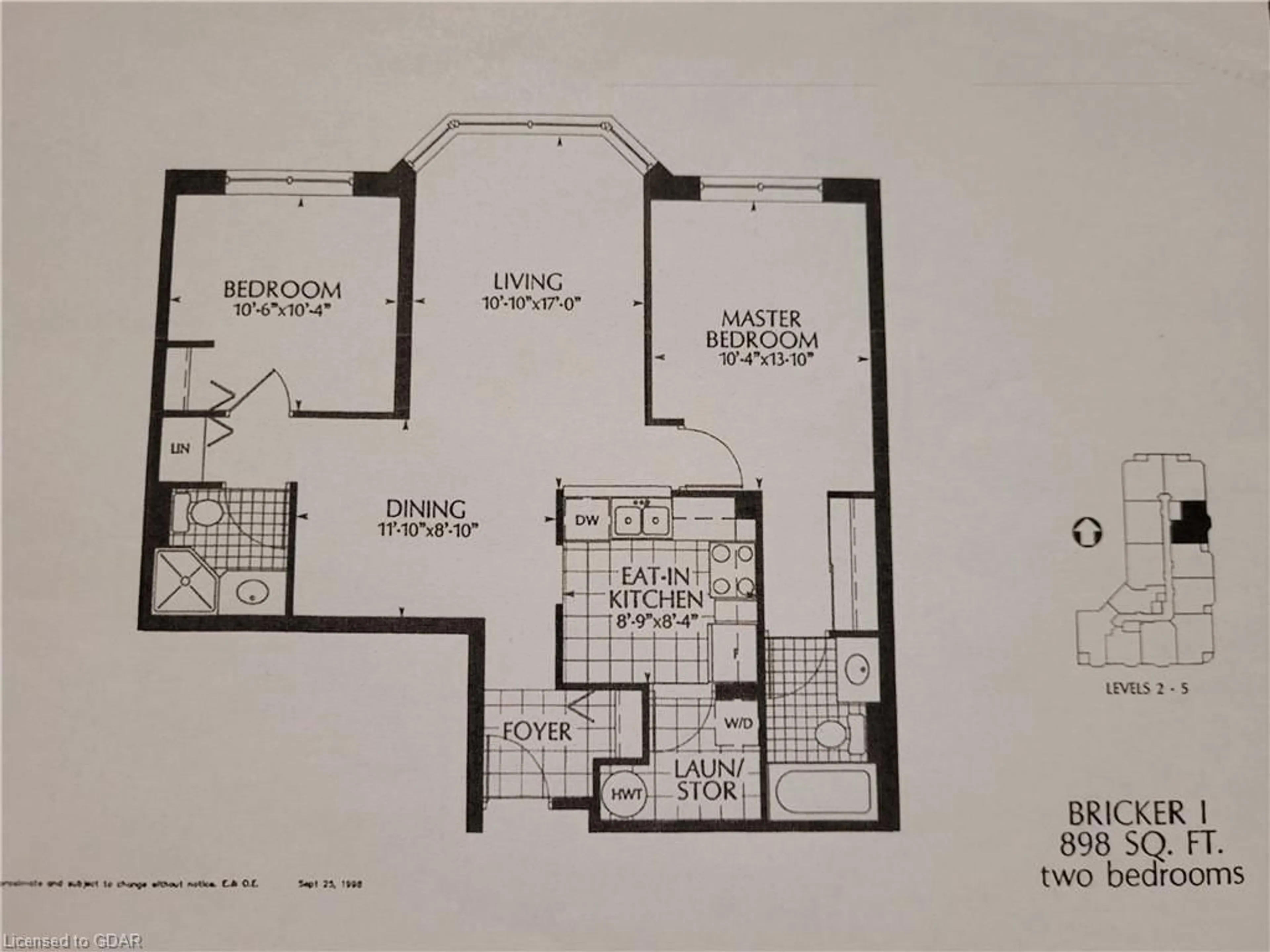 Floor plan for 20 St George St #404, Kitchener Ontario N2G 2S7