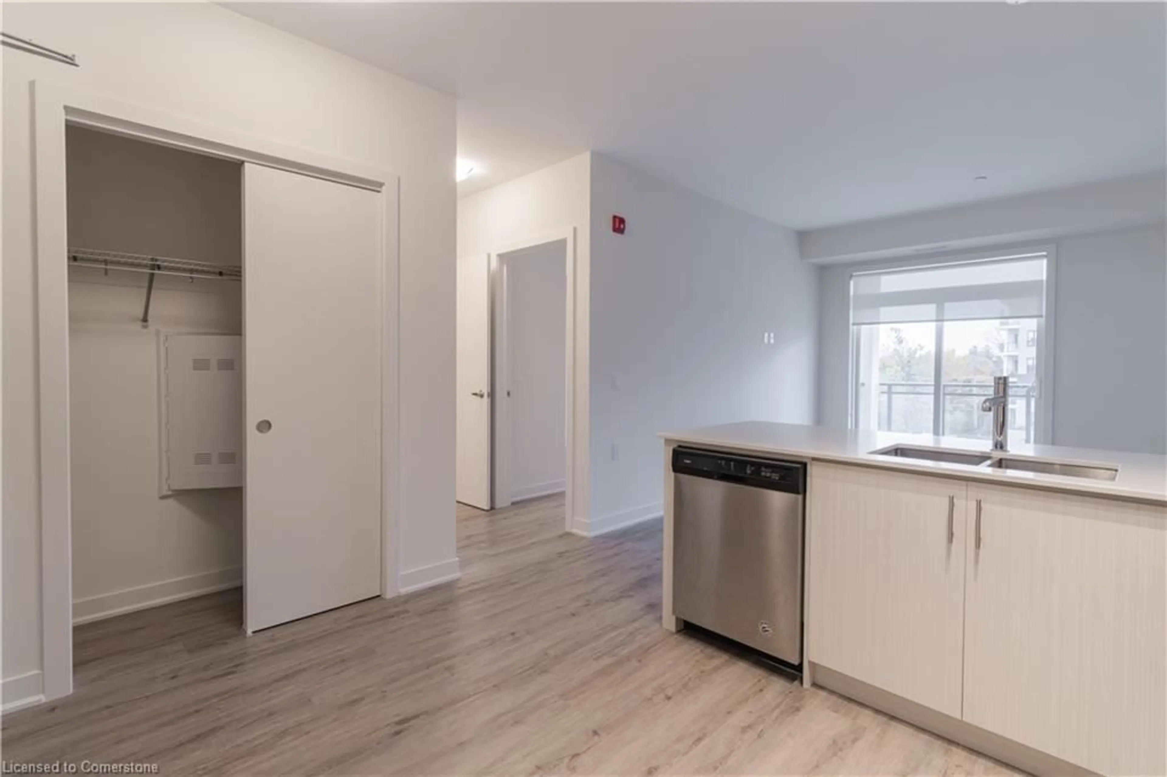 Standard kitchen, wood floors for 340 Plains Rd #411, Burlington Ontario L7T 0C2