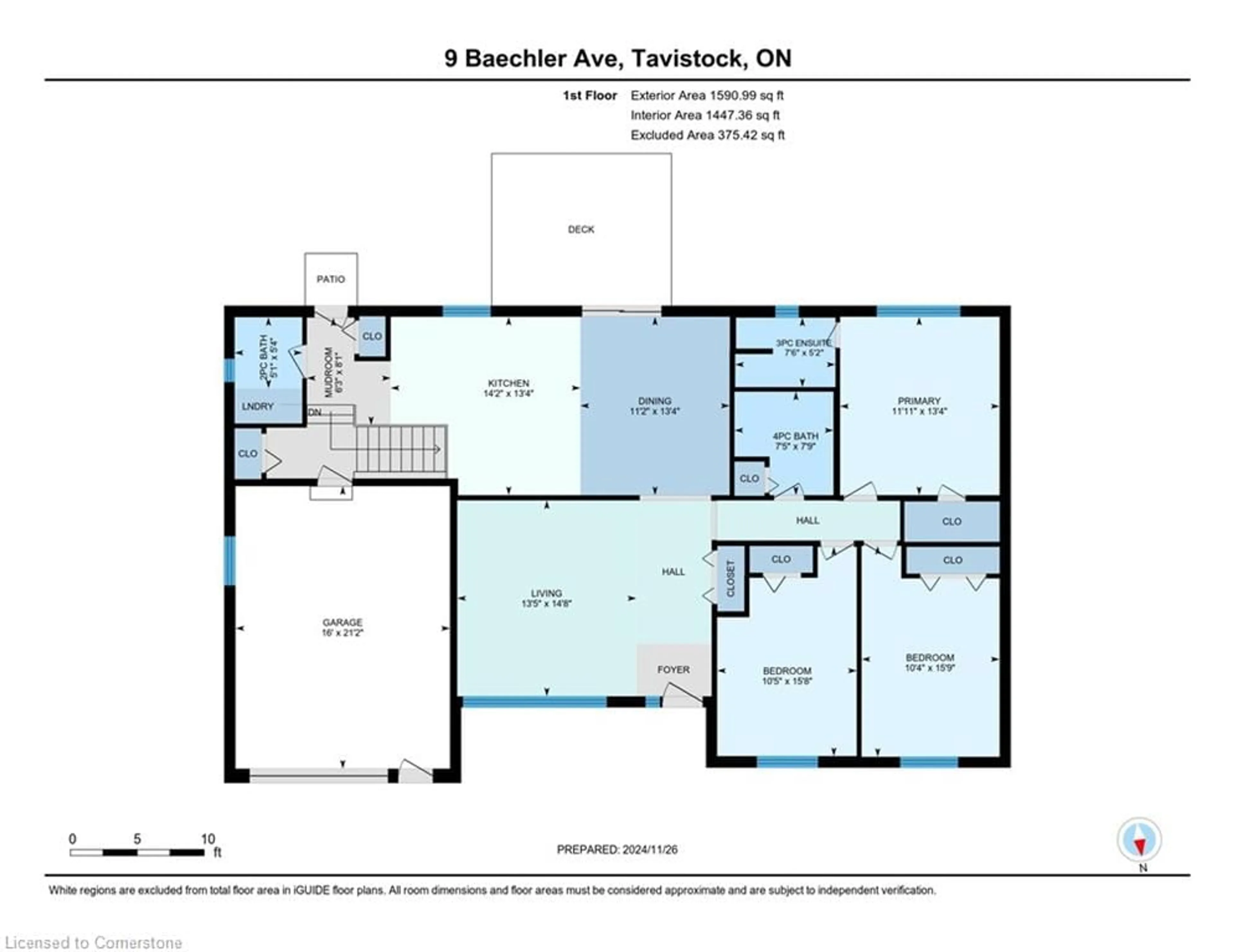 Floor plan for 9 Baechler Ave, Tavistock Ontario N0B 2R0