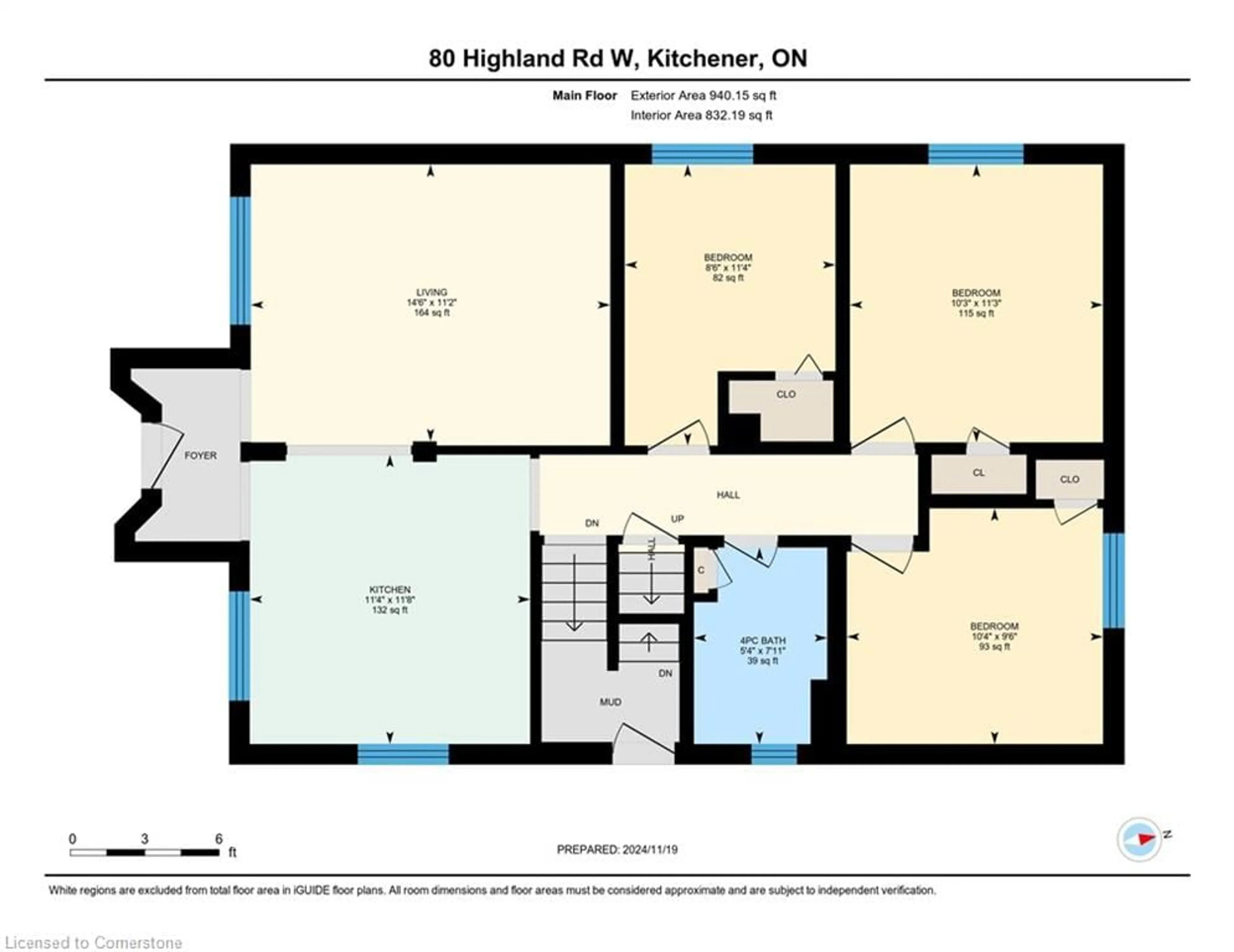 Floor plan for 80 Highland Rd, Kitchener Ontario N2M 3B5