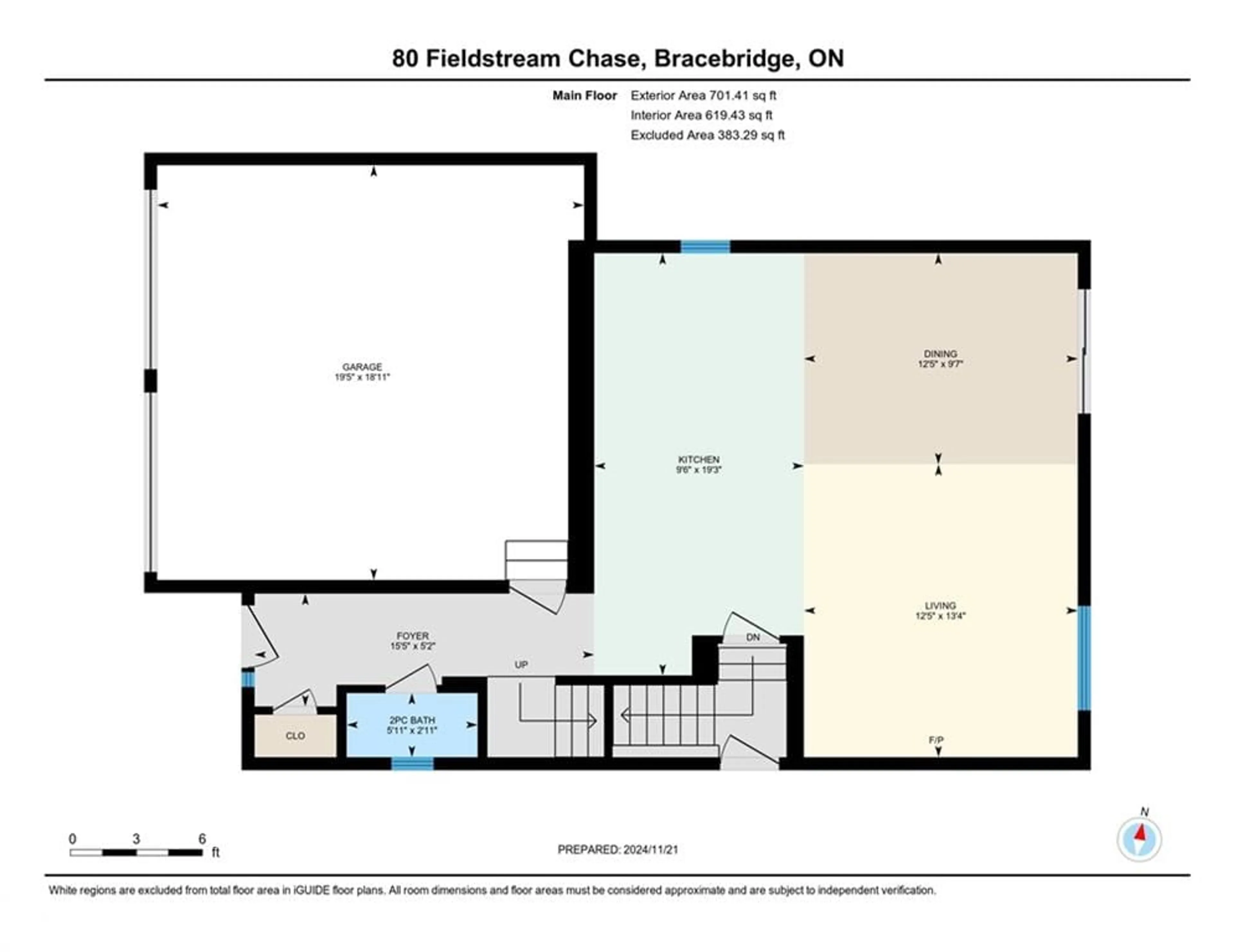 Floor plan for 80 Fieldstream Chase, Bracebridge Ontario P1L 0A7