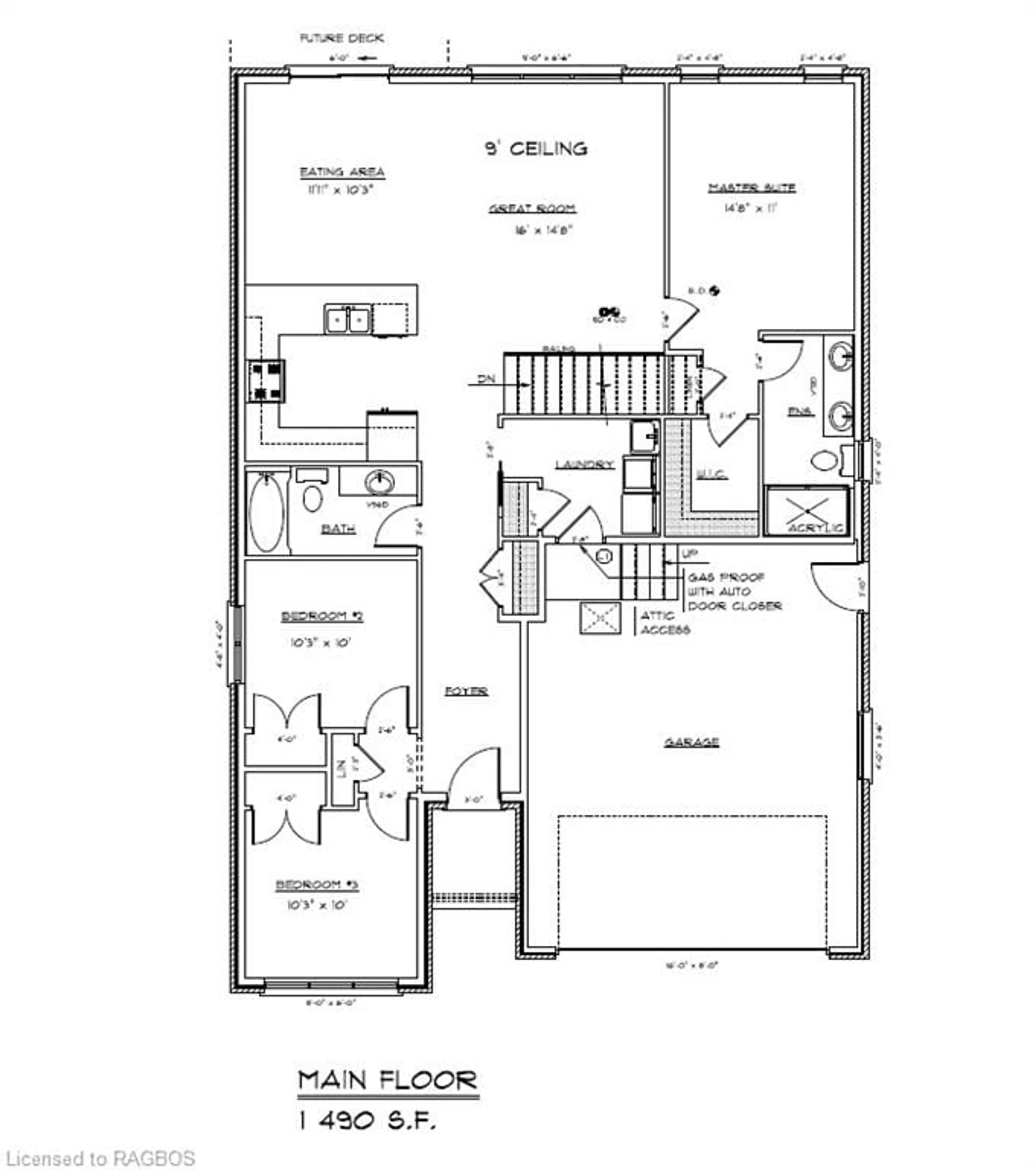 Floor plan for LOT 16 Mclean Cres, Port Elgin Ontario N0H 2C3