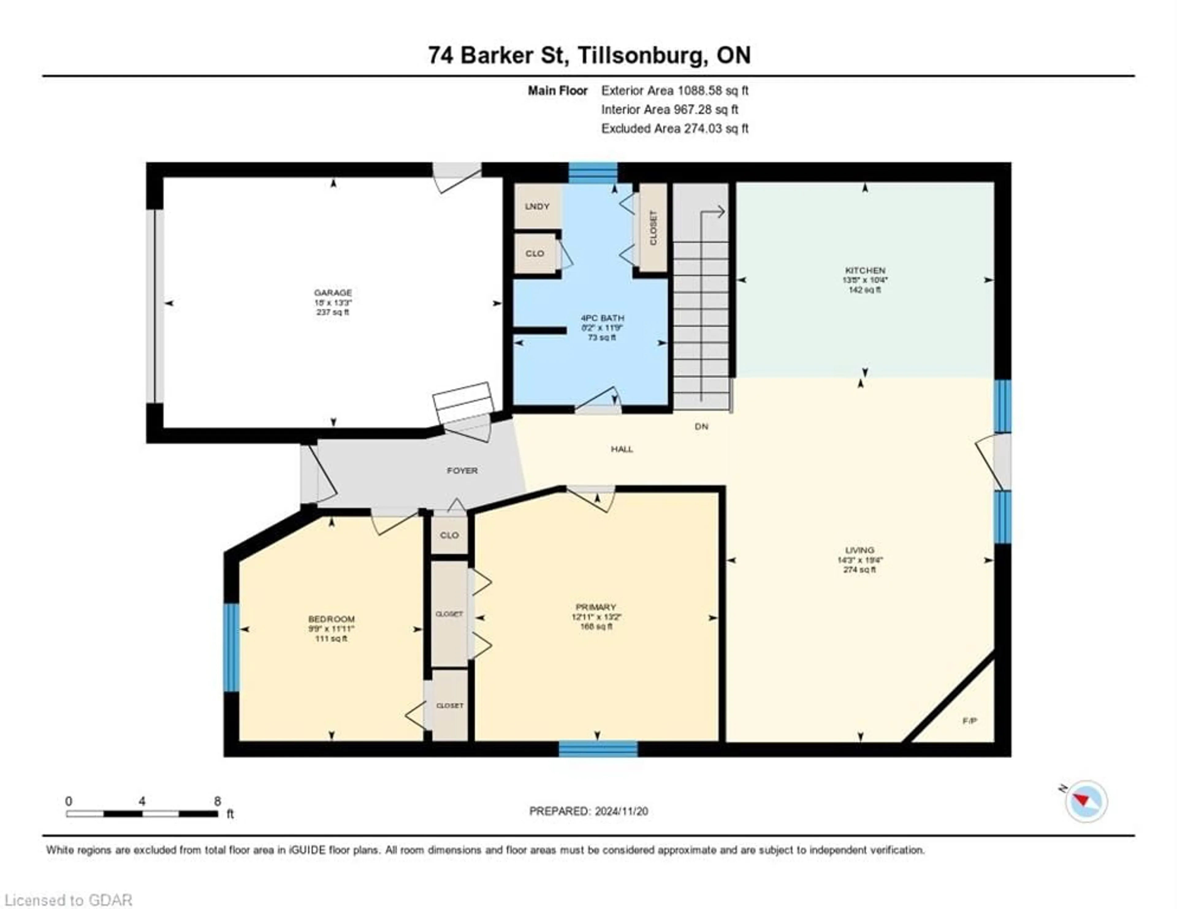 Floor plan for 74 Barker St, Tillsonburg Ontario N4G 5N8