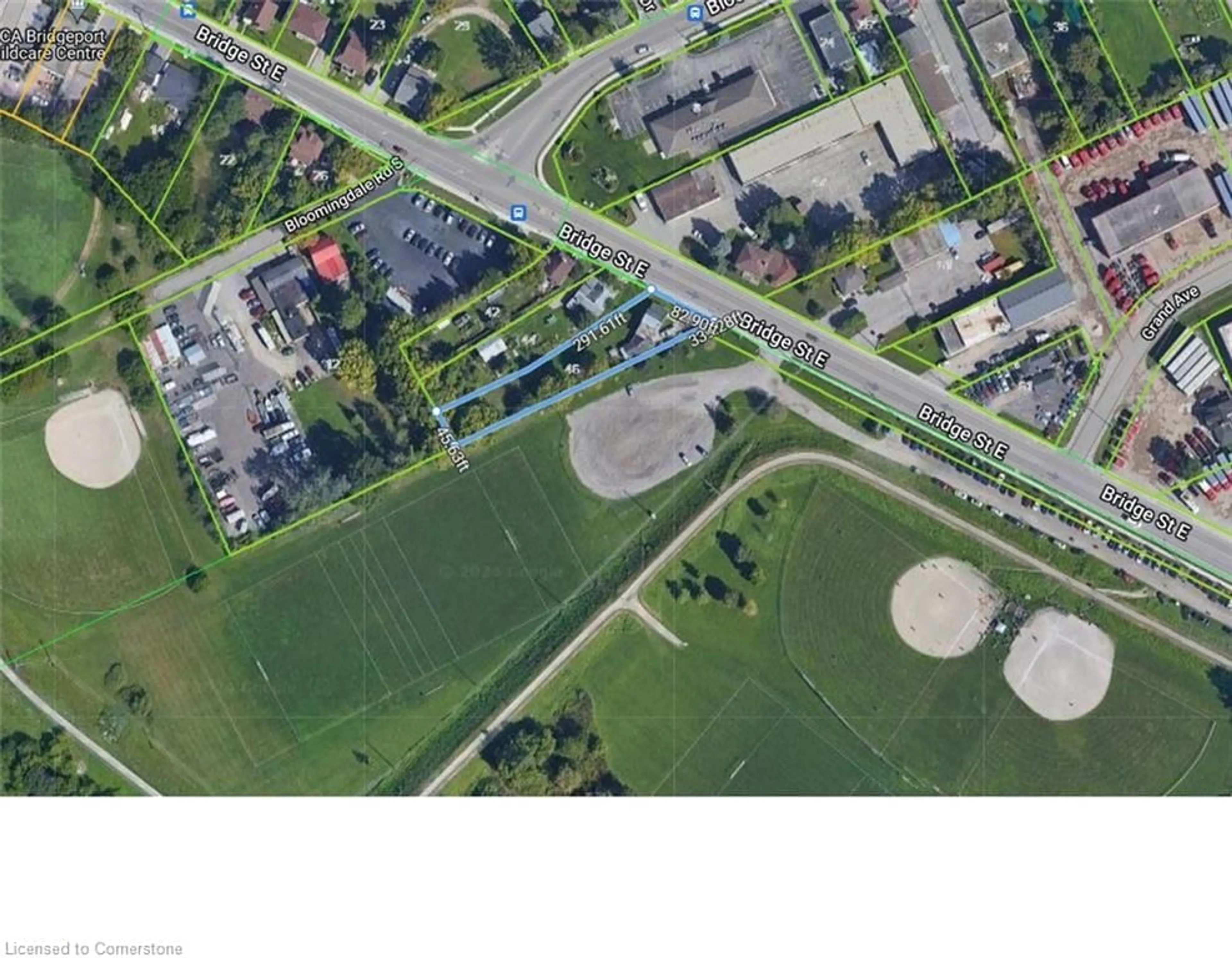 Picture of a map for 46 Bridge St, Kitchener Ontario N2K 1J6