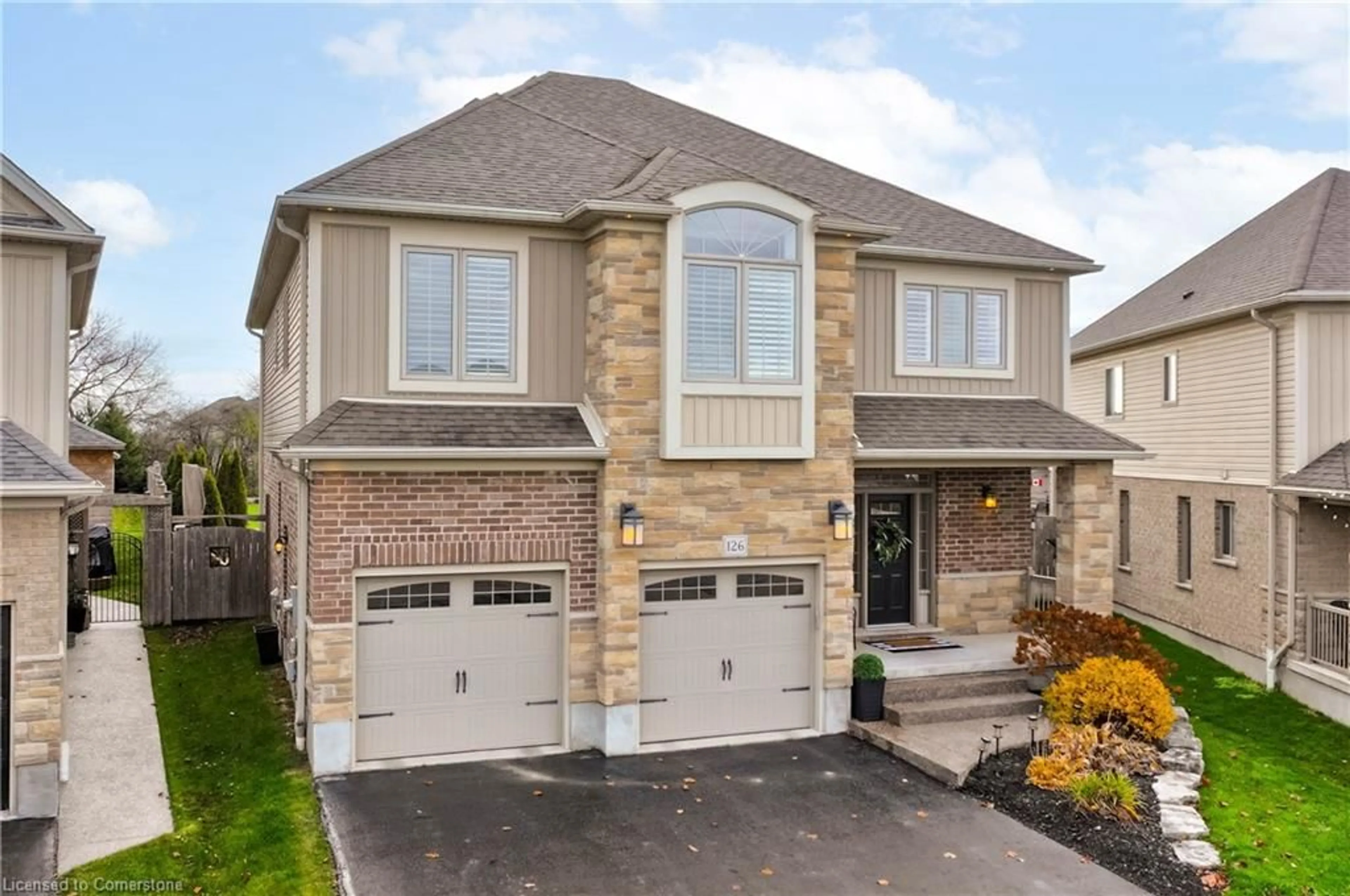 Home with brick exterior material for 126 Robert Simone Way, Ayr Ontario N0B 1E0