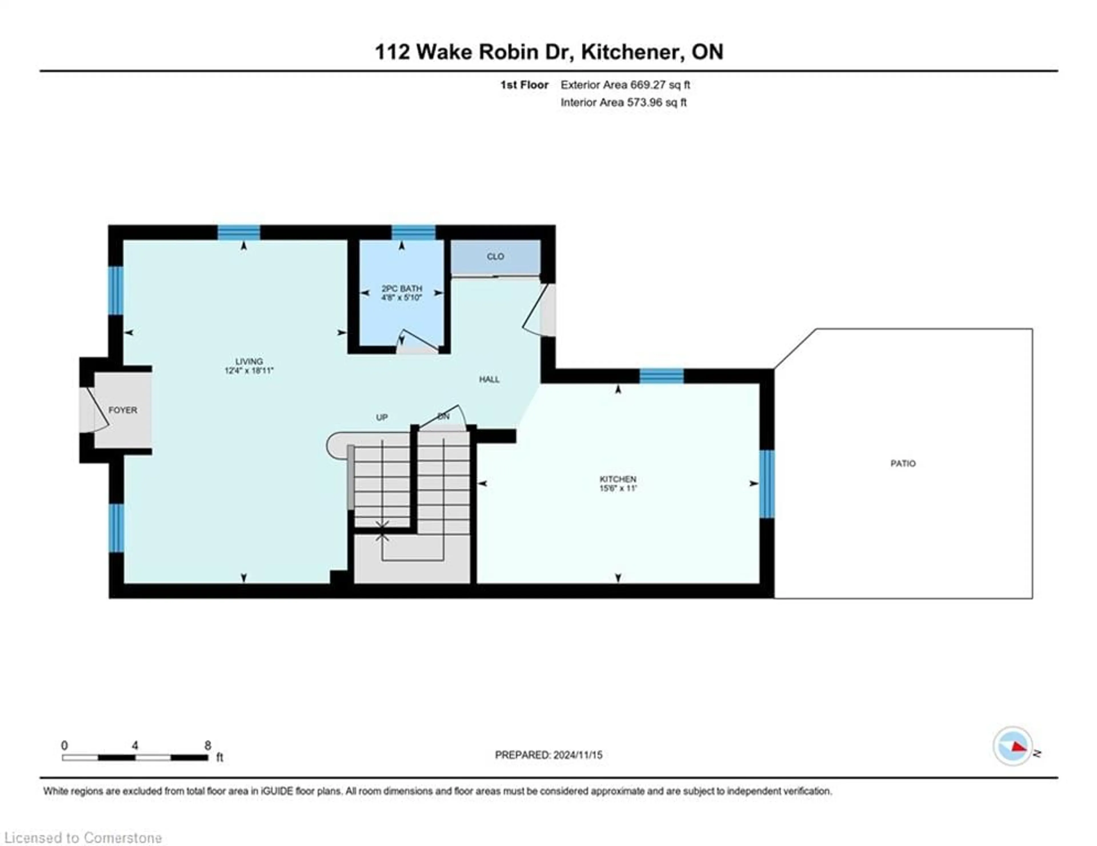 Floor plan for 112 Wake Robin Dr, Kitchener Ontario N2E 3L5