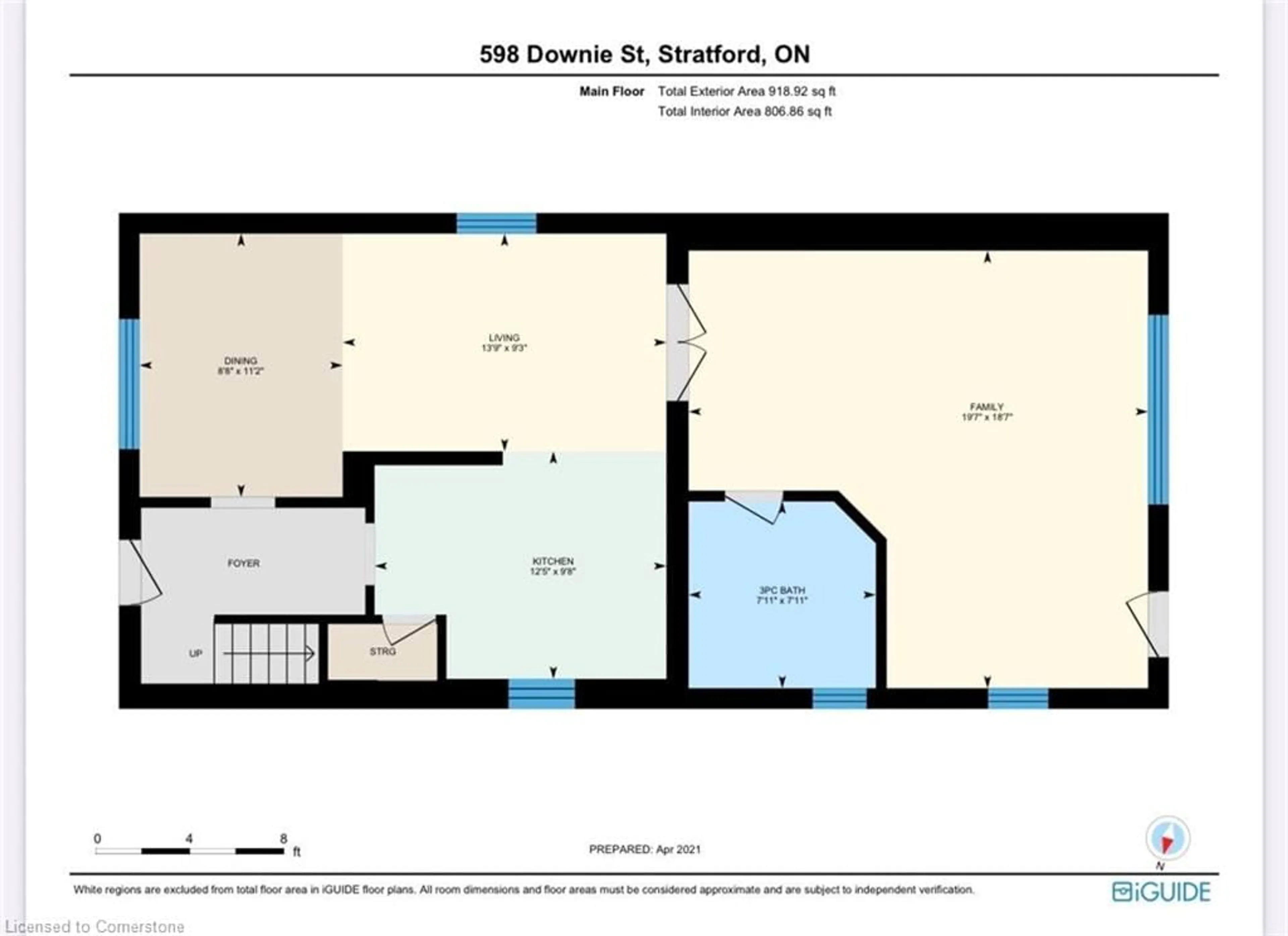 Floor plan for 598 Downie St, Stratford Ontario N5A 1Y4