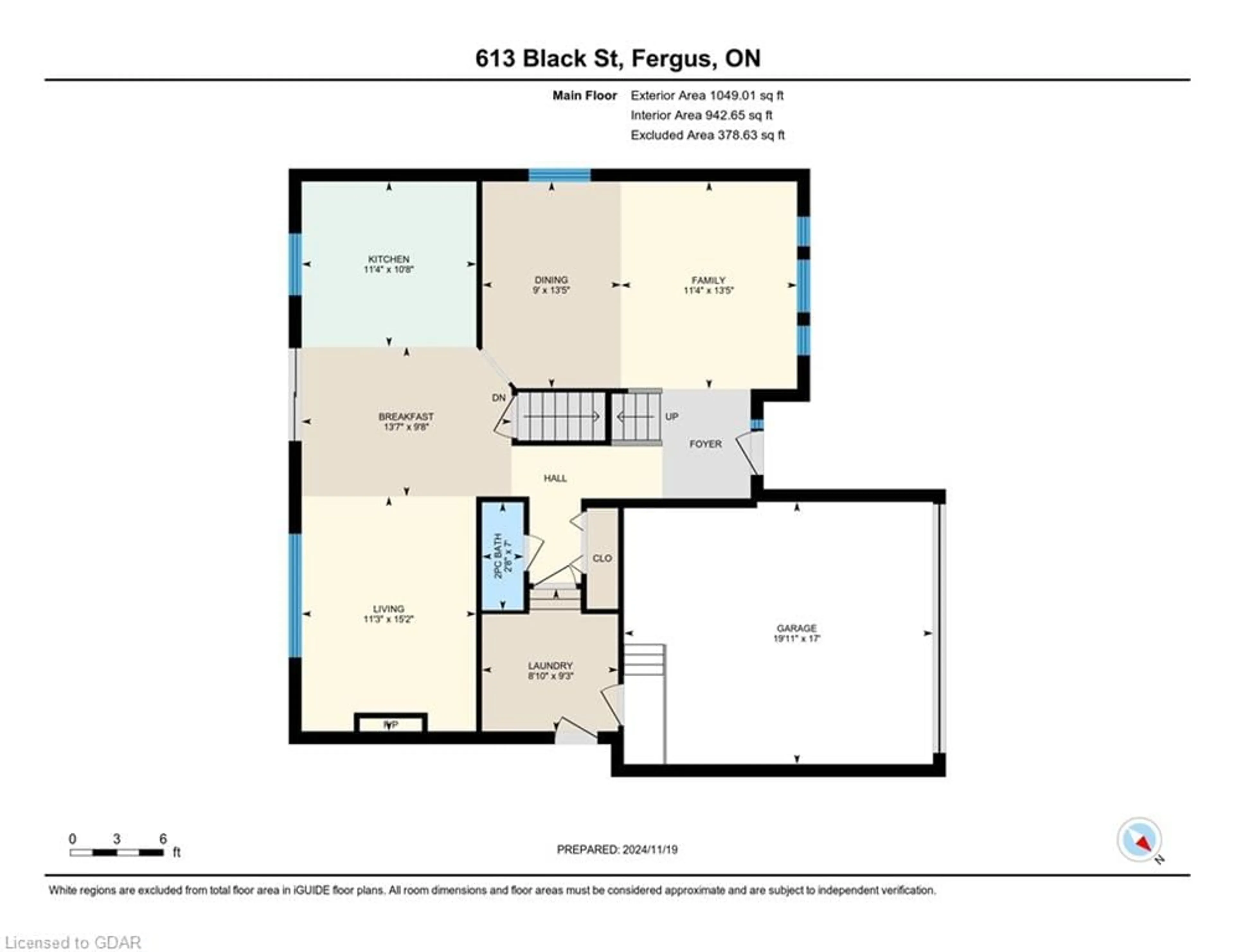 Floor plan for 613 Black St, Fergus Ontario N1M 0A3