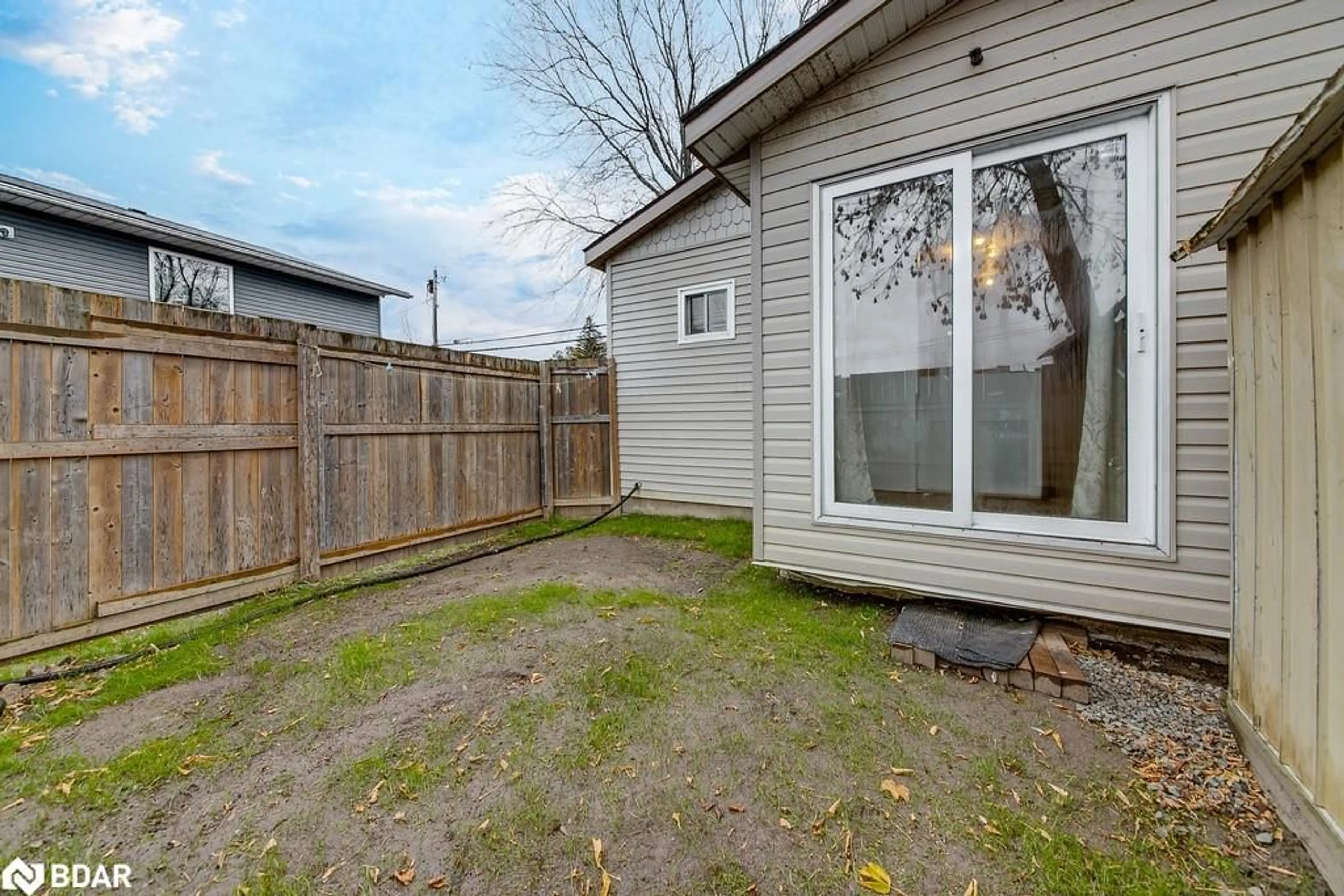 Patio, the fenced backyard for 10 Levi Simon Trail, Penetanguishene Ontario L9M 1A4