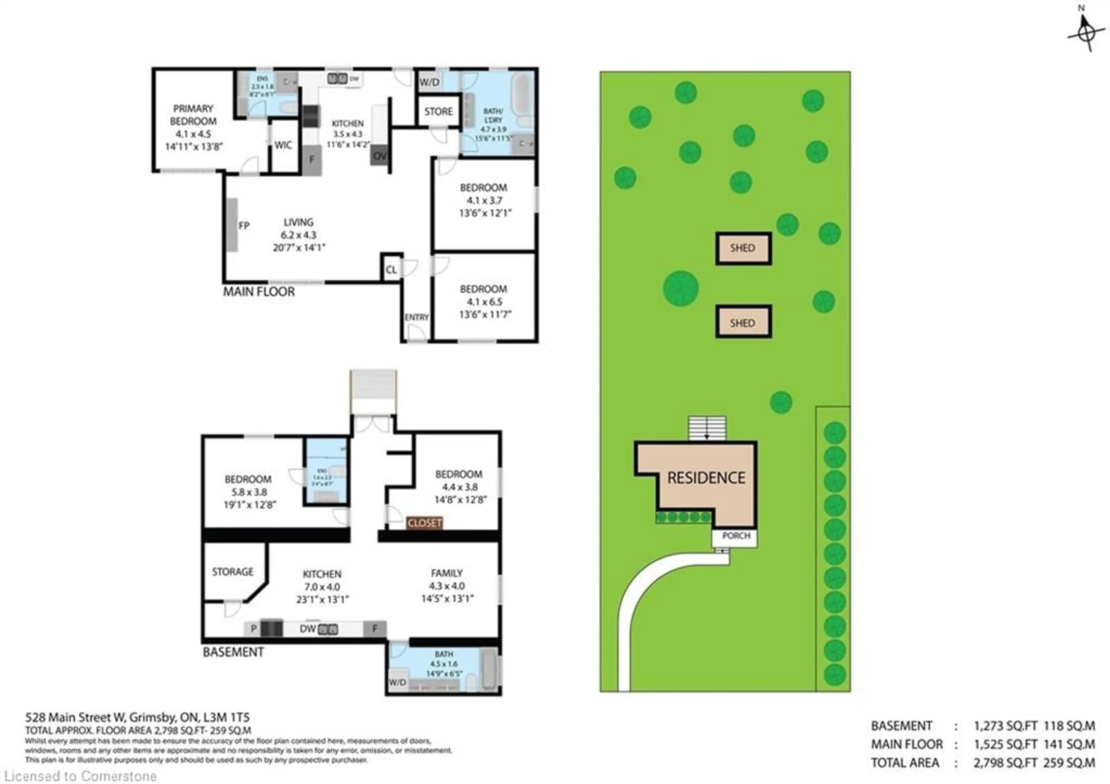 Floor plan for 528 Main St, Grimsby Ontario L3M 1T5