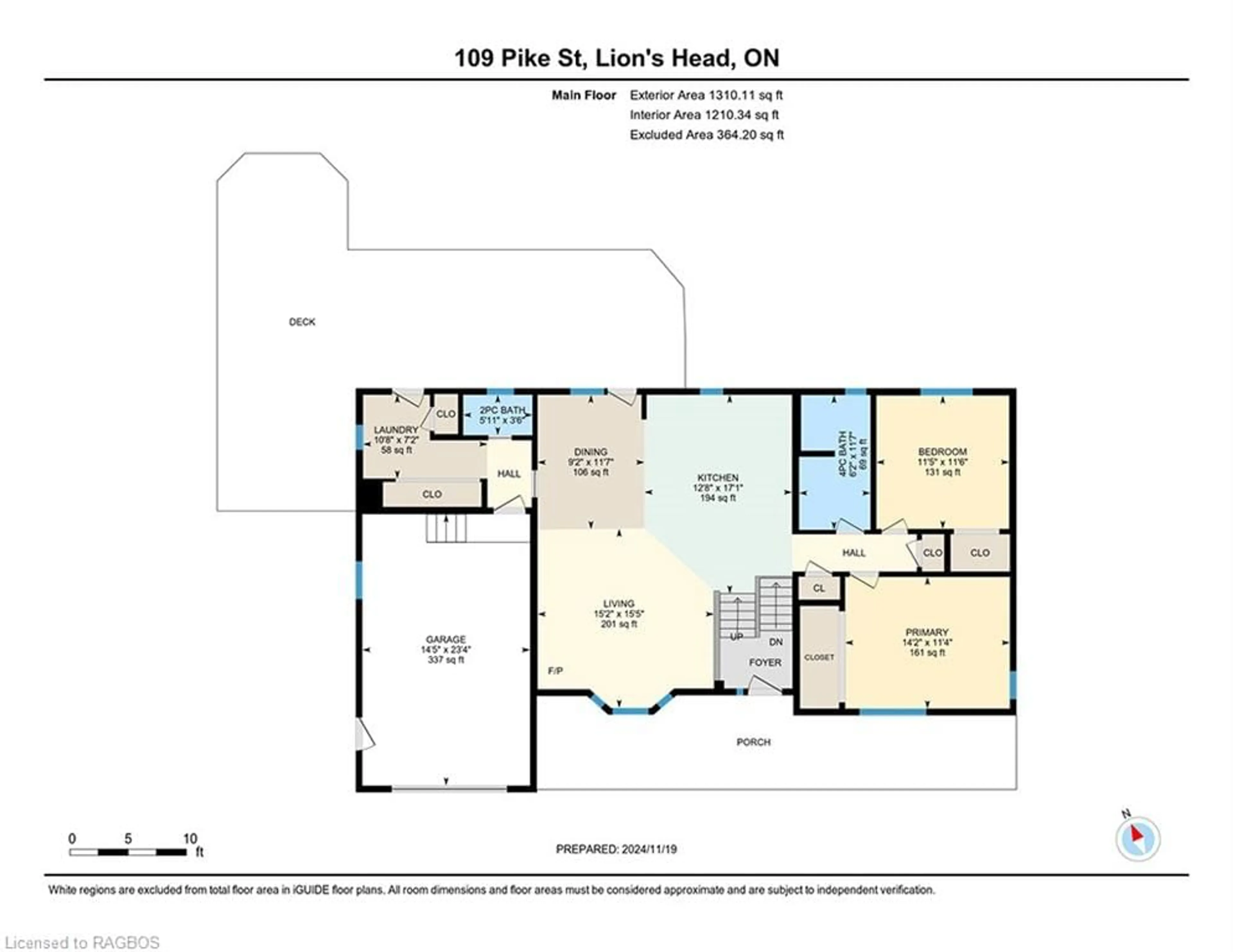 Floor plan for 109 Pike St, Northern Bruce Peninsula Ontario N0H 1W0