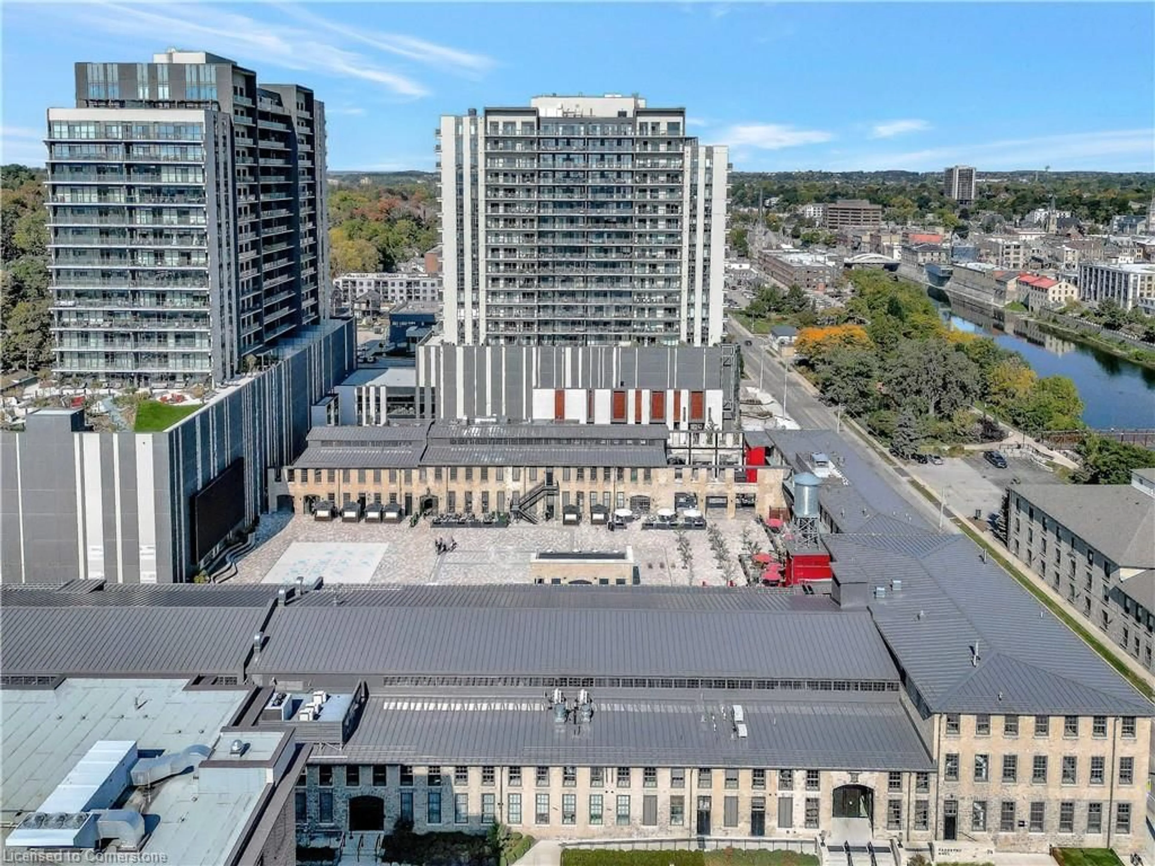 A pic from exterior of the house or condo, the view of city buildings for 50 Grand Ave #1006, Cambridge Ontario N1S 0C2