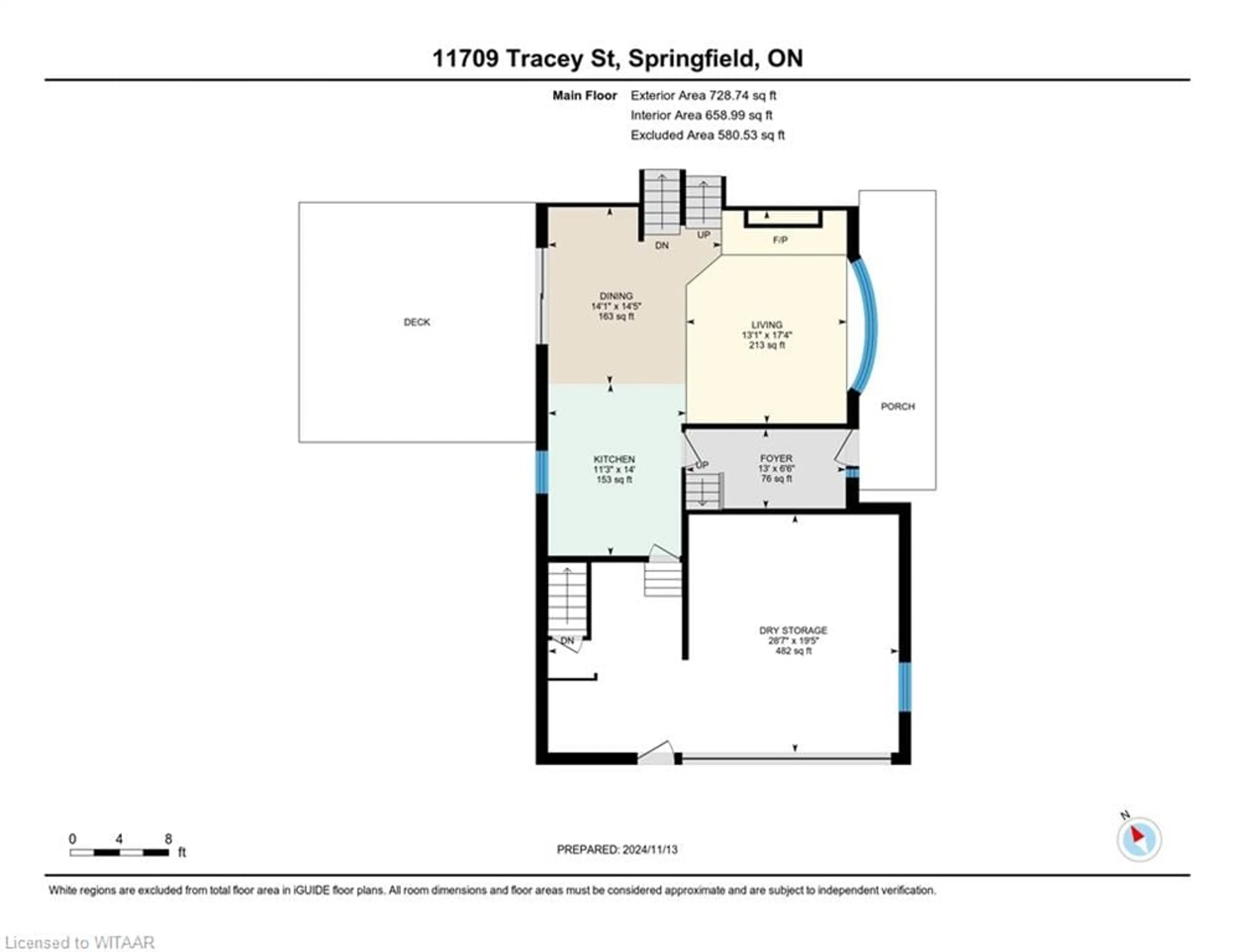 Floor plan for 11709 Tracey St, Springfield Ontario N0L 2J0