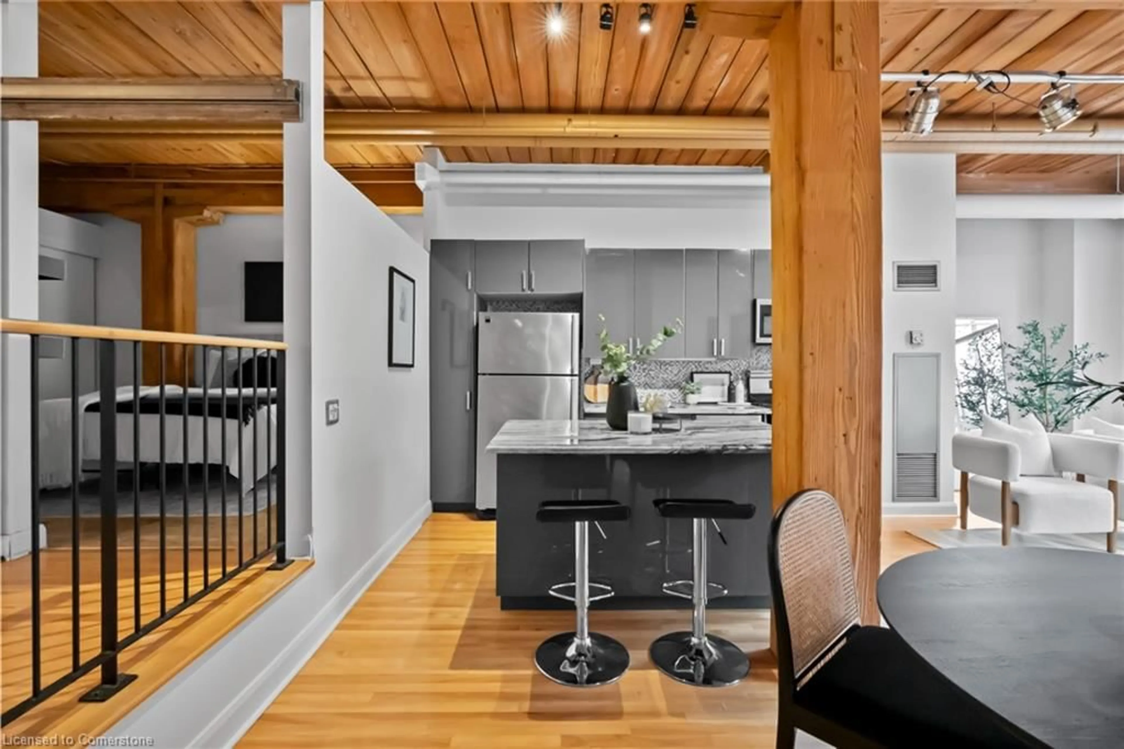 Open concept kitchen for 993 Queen St #113, Toronto Ontario M6J 1H2