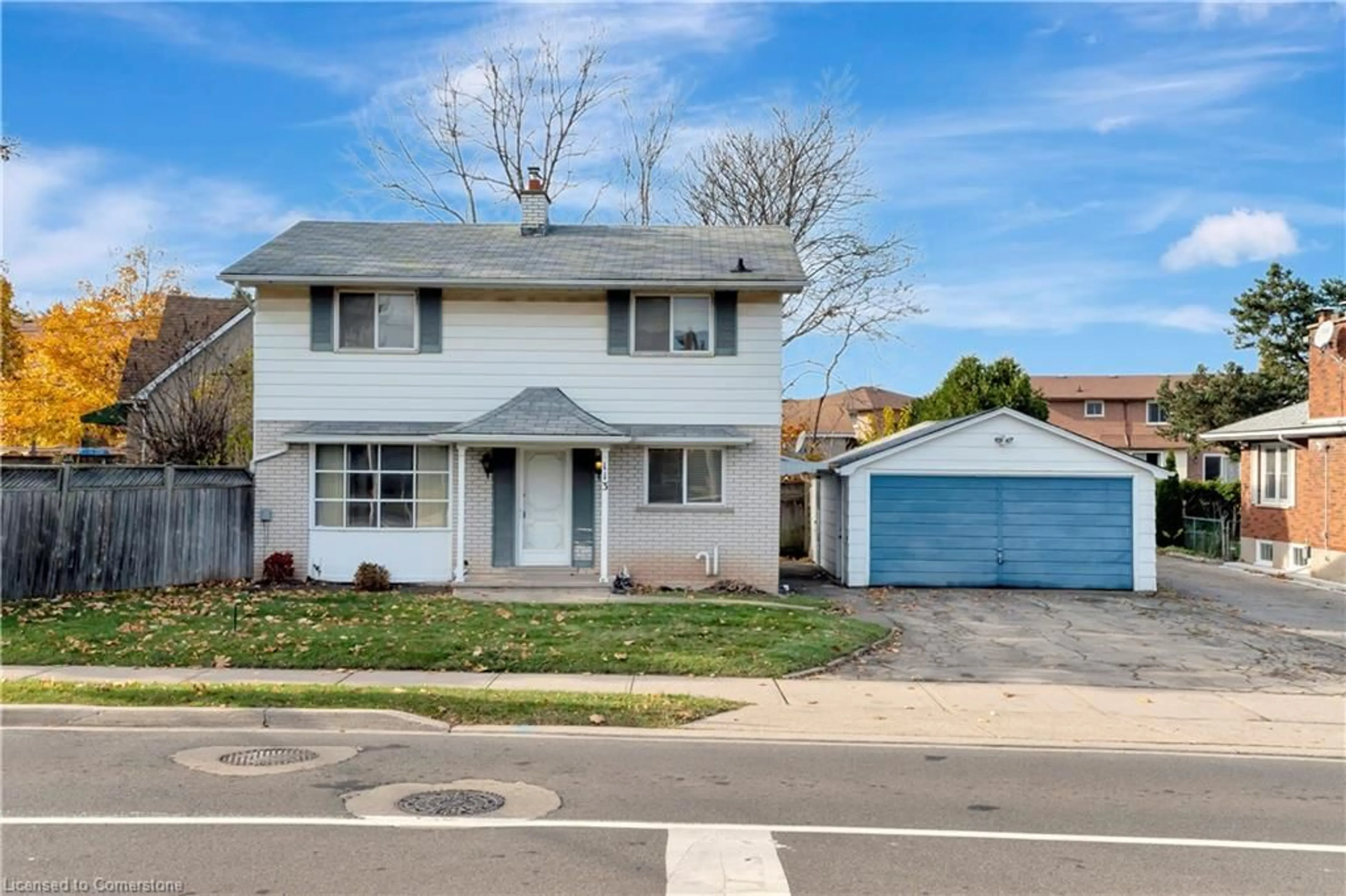 Frontside or backside of a home, the street view for 113 Green Rd, Hamilton Ontario L8G 3W9