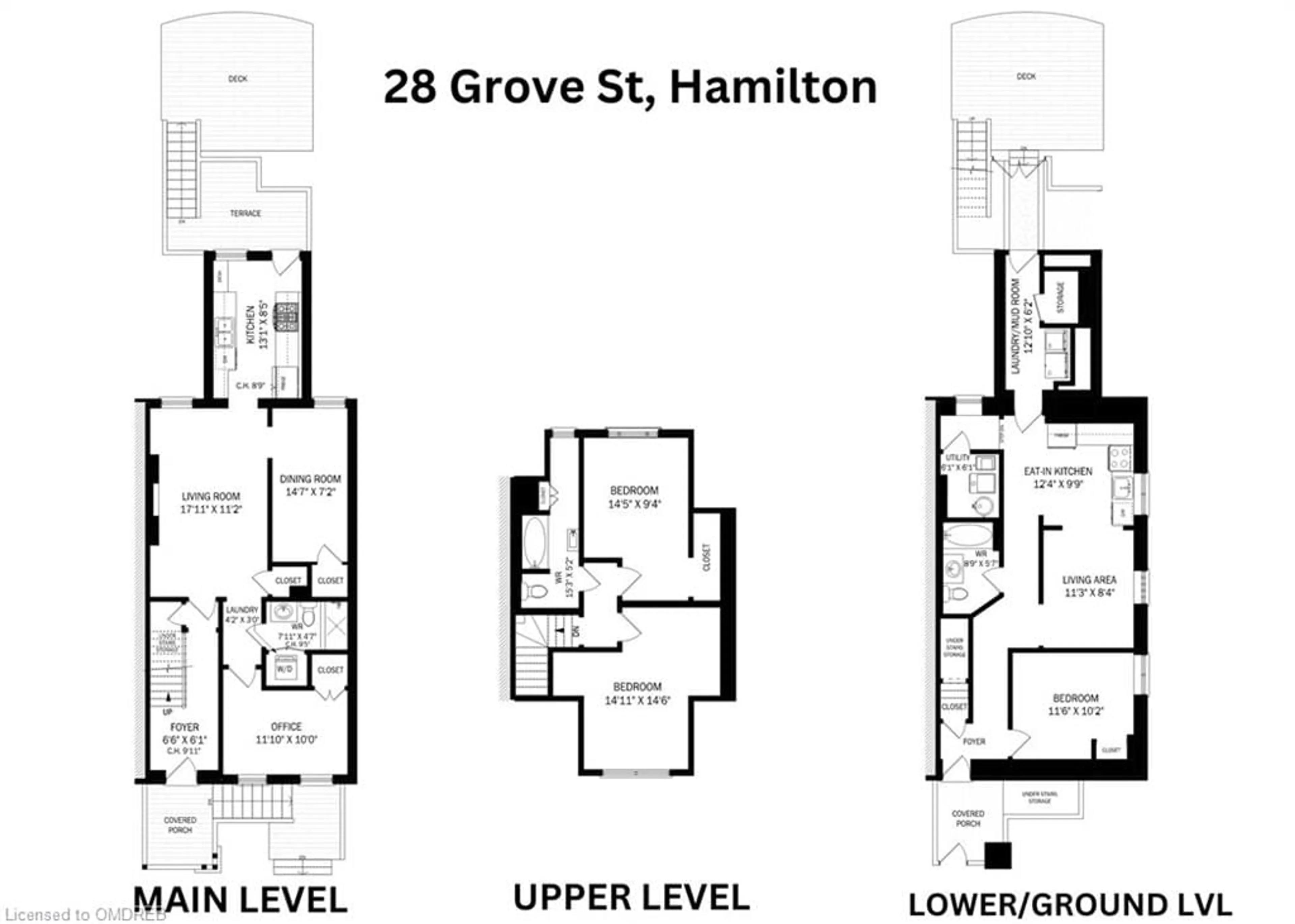 Floor plan for 28 Grove St, Hamilton Ontario L8N 1P5