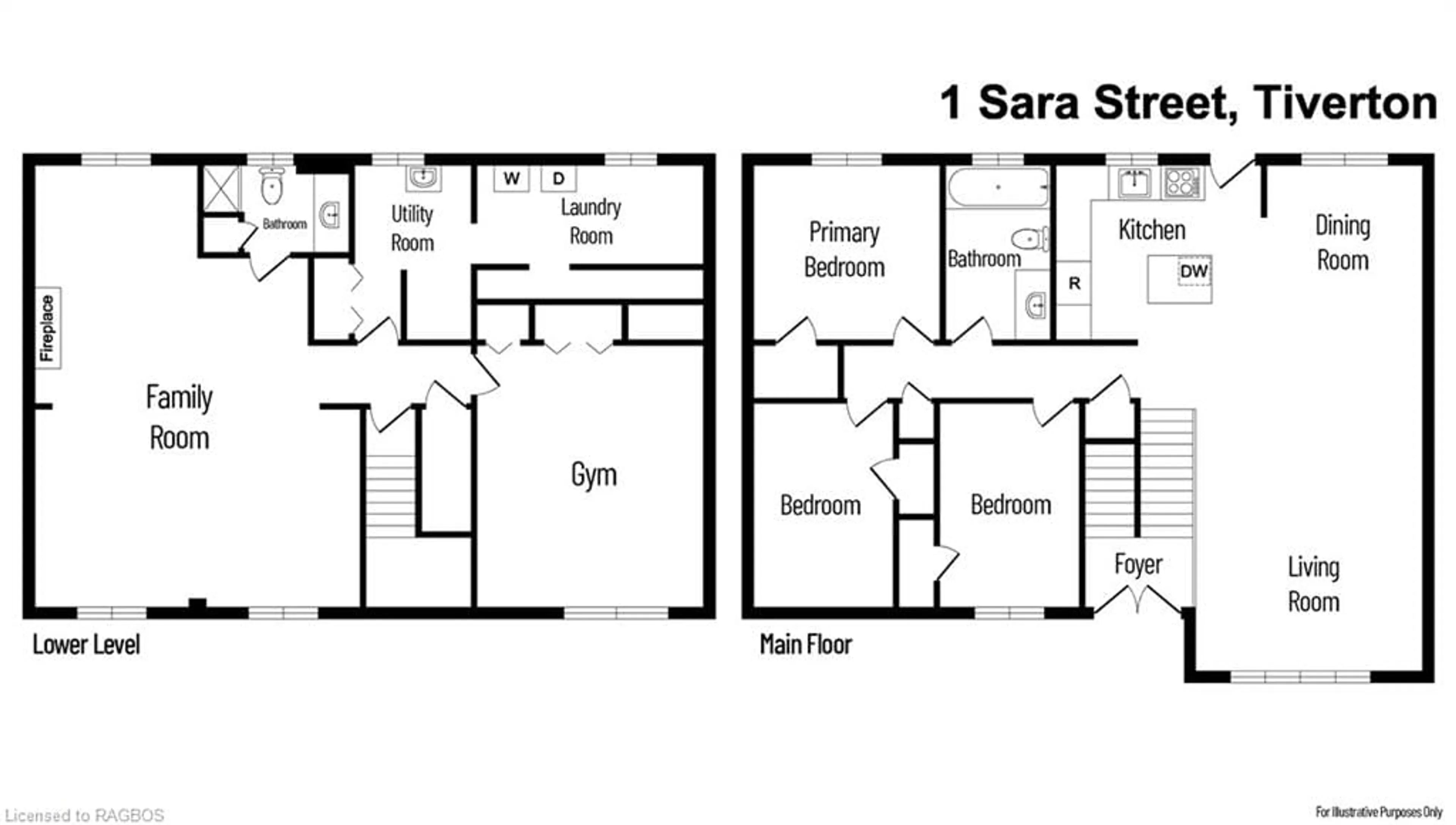 Floor plan for 1 Sara St, Tiverton Ontario N0G 2T0