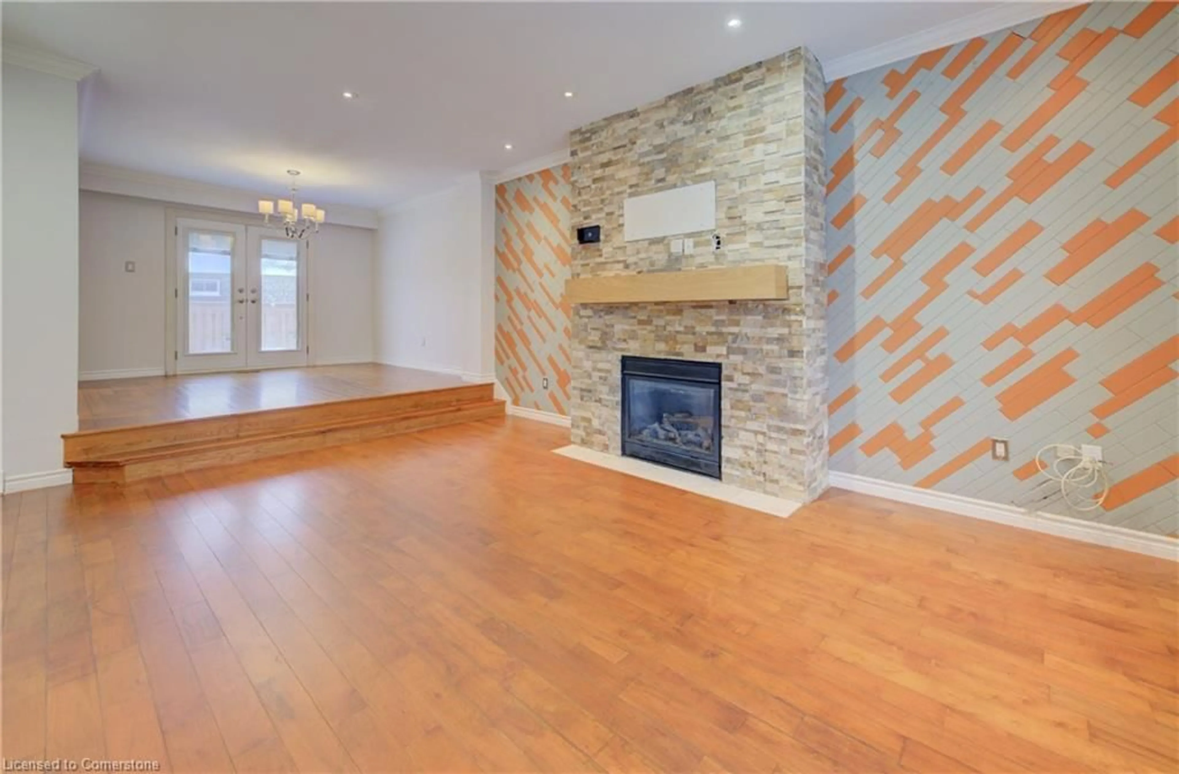 Living room, wood floors for 54 Madrid Cres, Brampton Ontario L6S 2X4