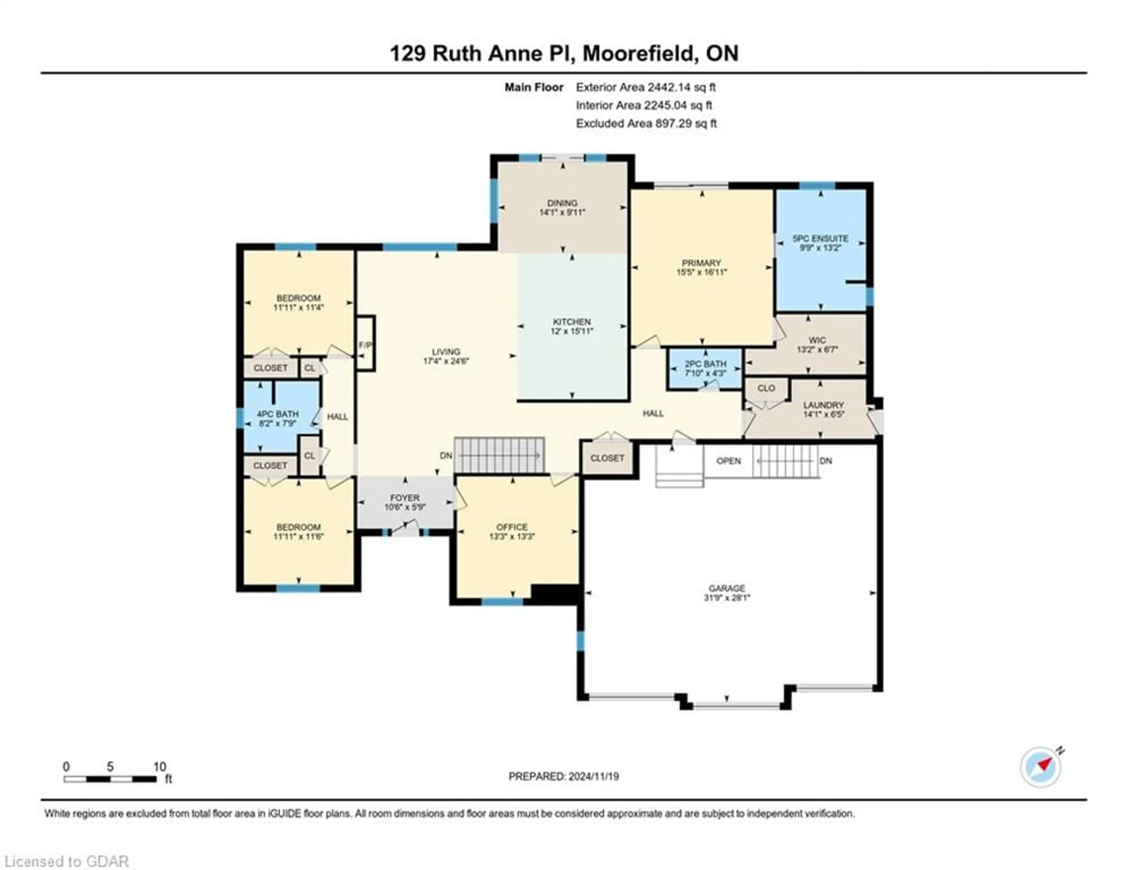 Floor plan for 129 Ruth Anne Pl, Moorefield Ontario N0G 2K0