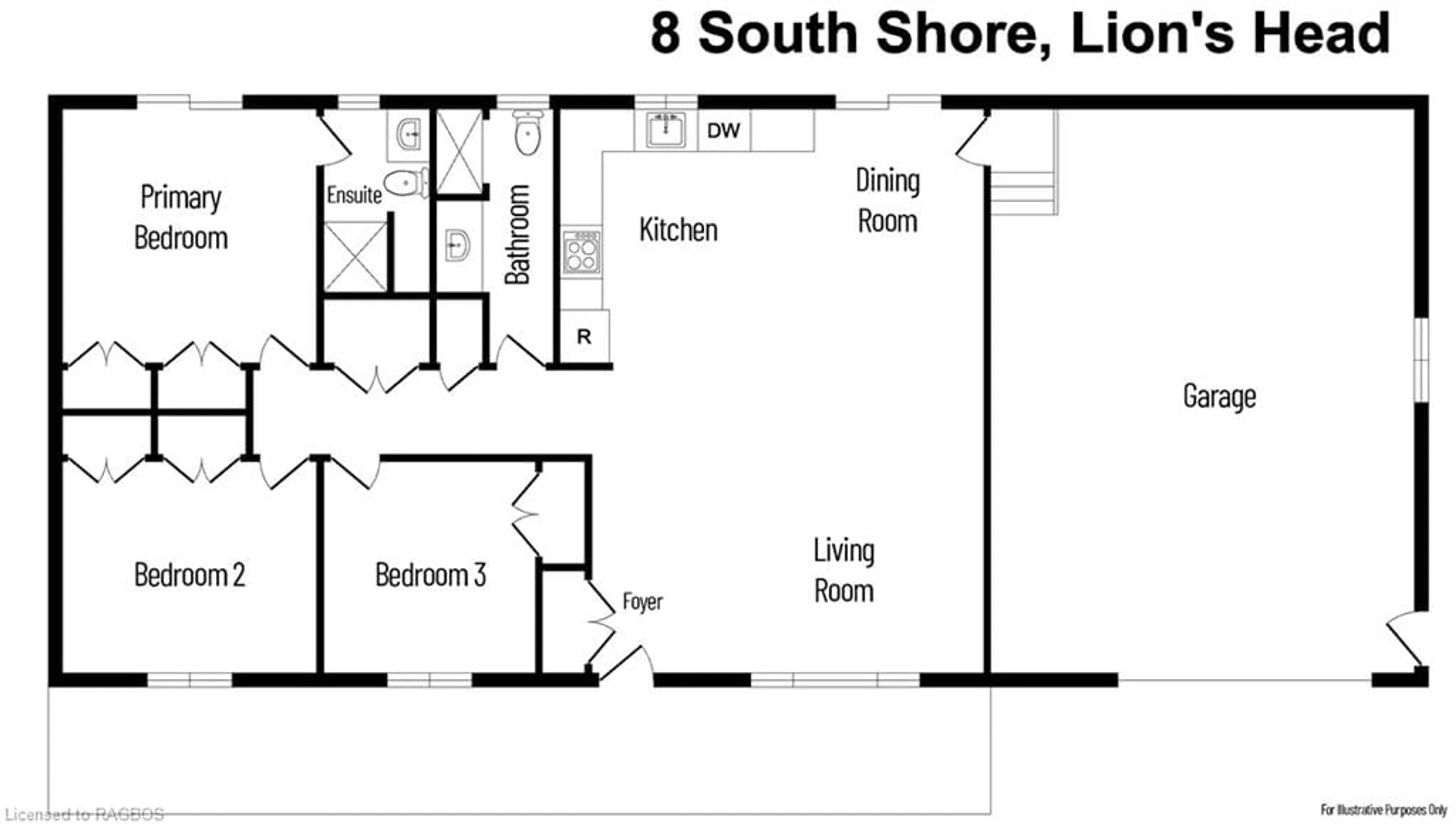 Floor plan for 8 South Shore Road, Northern Bruce Peninsula Ontario N0H 1W0