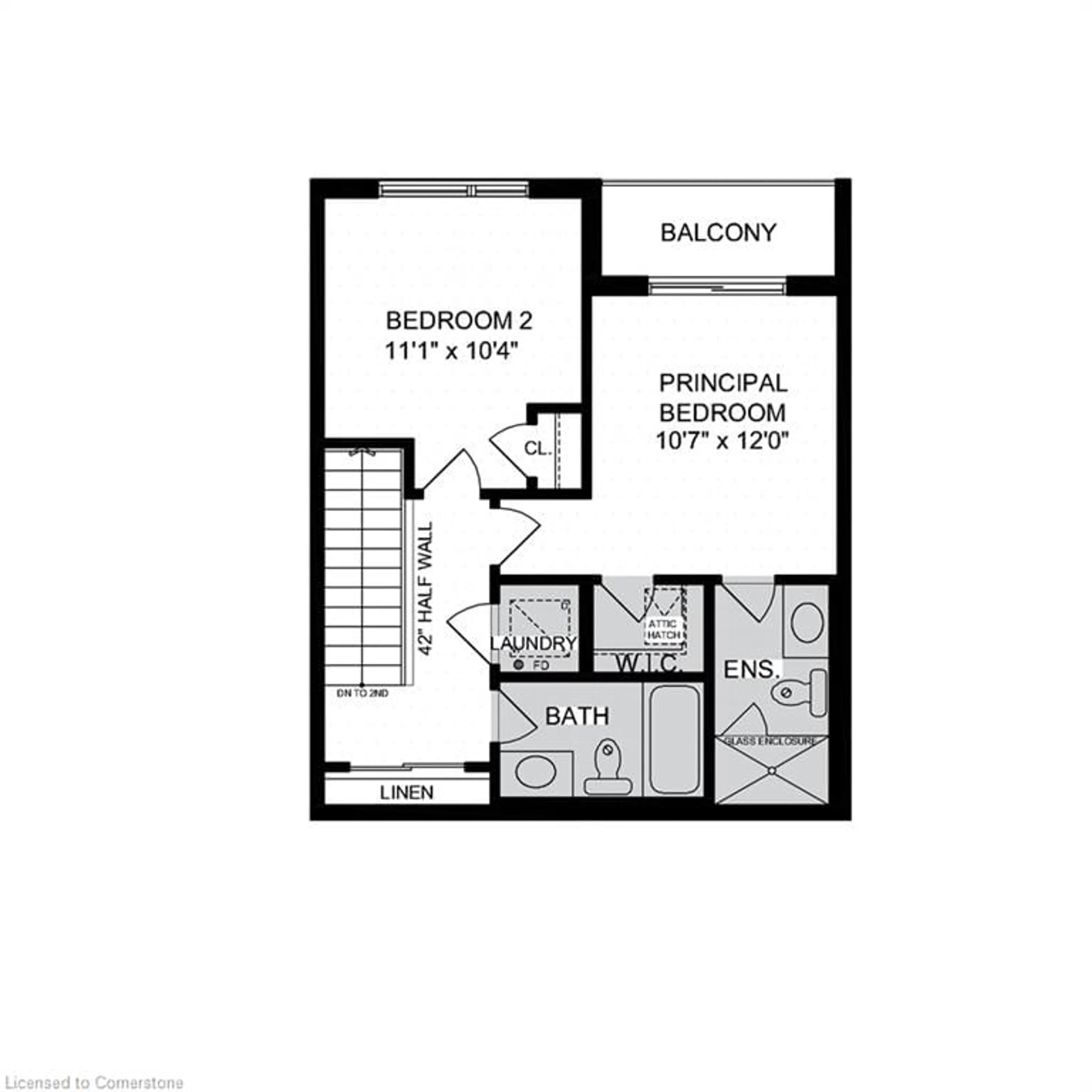 Floor plan for 246 Raspberry Pl #E13, Waterloo Ontario N2T 2Z4