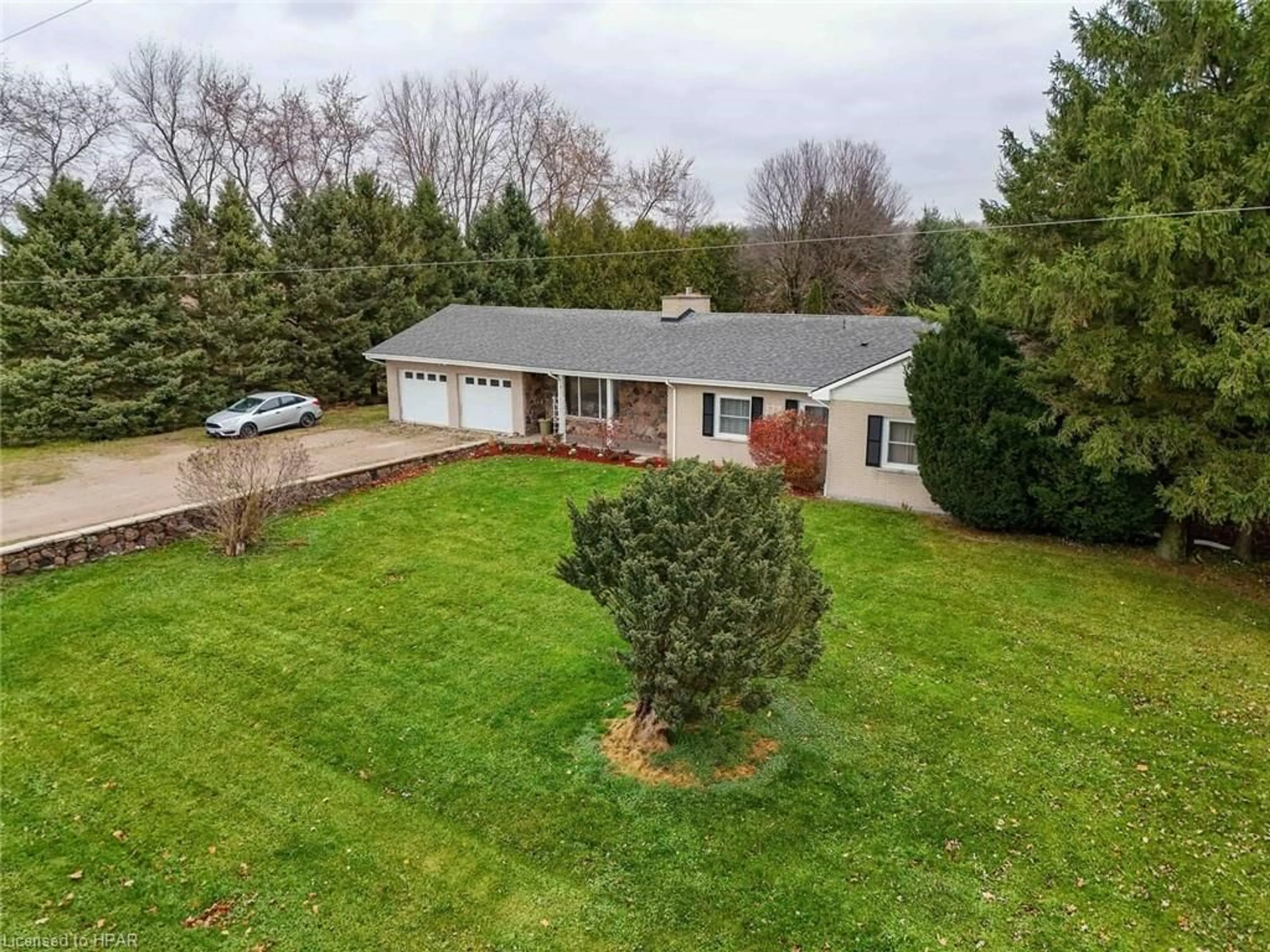 Frontside or backside of a home, the fenced backyard for 196340 Line 19, Lakeside Ontario N0M 2G0