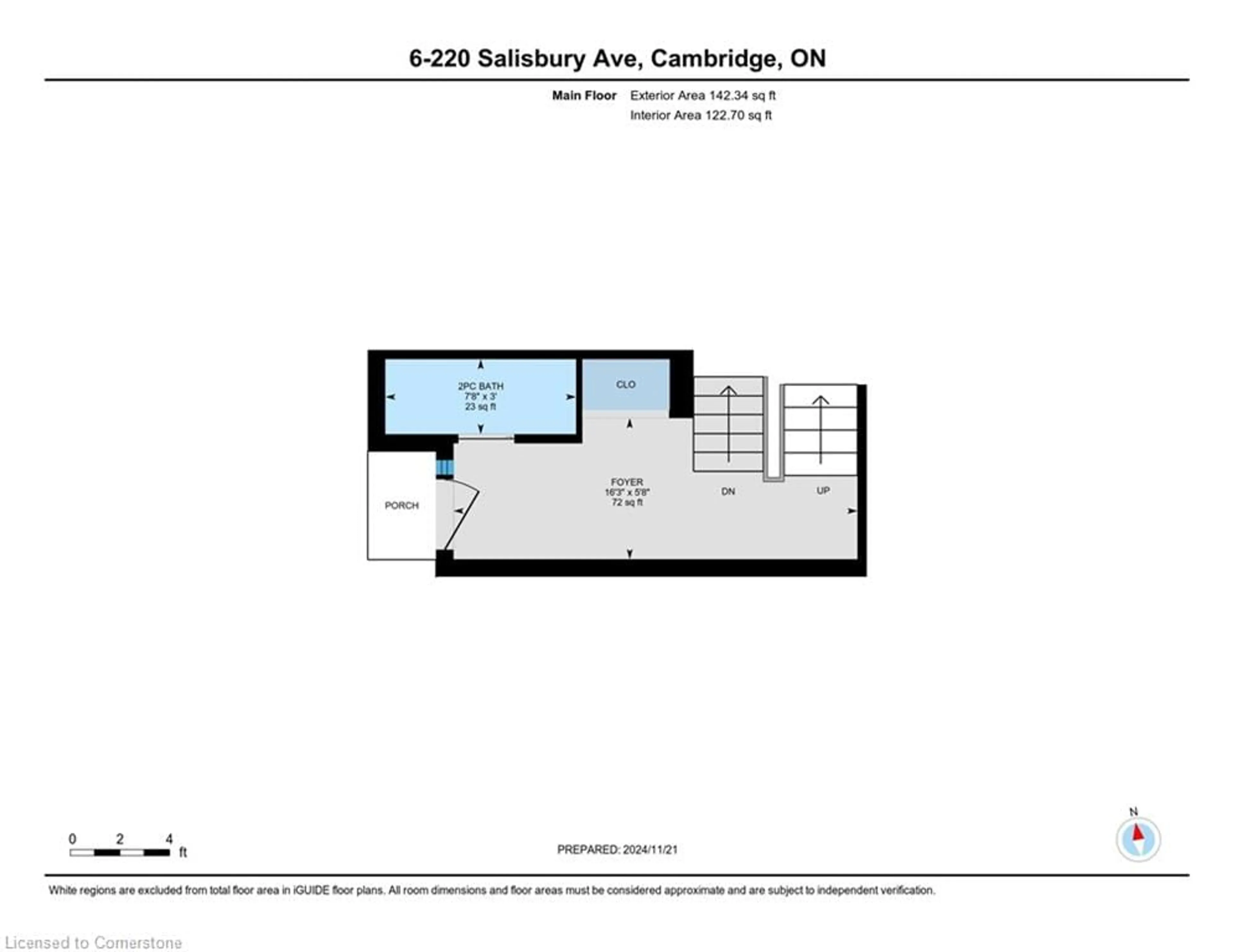 Floor plan for 220 Salisbury Ave #6, Cambridge Ontario N1S 1K5