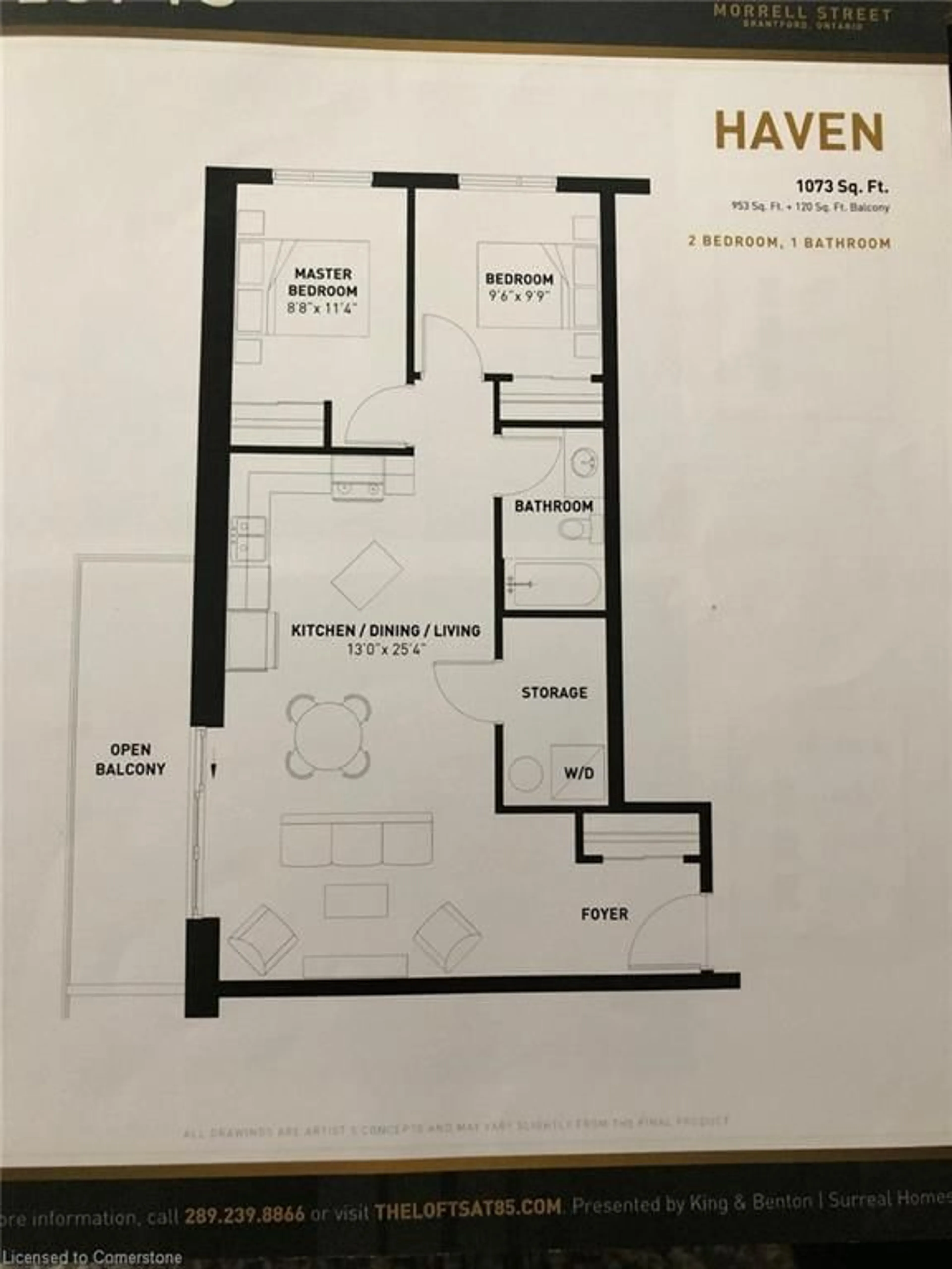 Floor plan for 85 Morrell St #101A, Brantford Ontario N3T 4J6