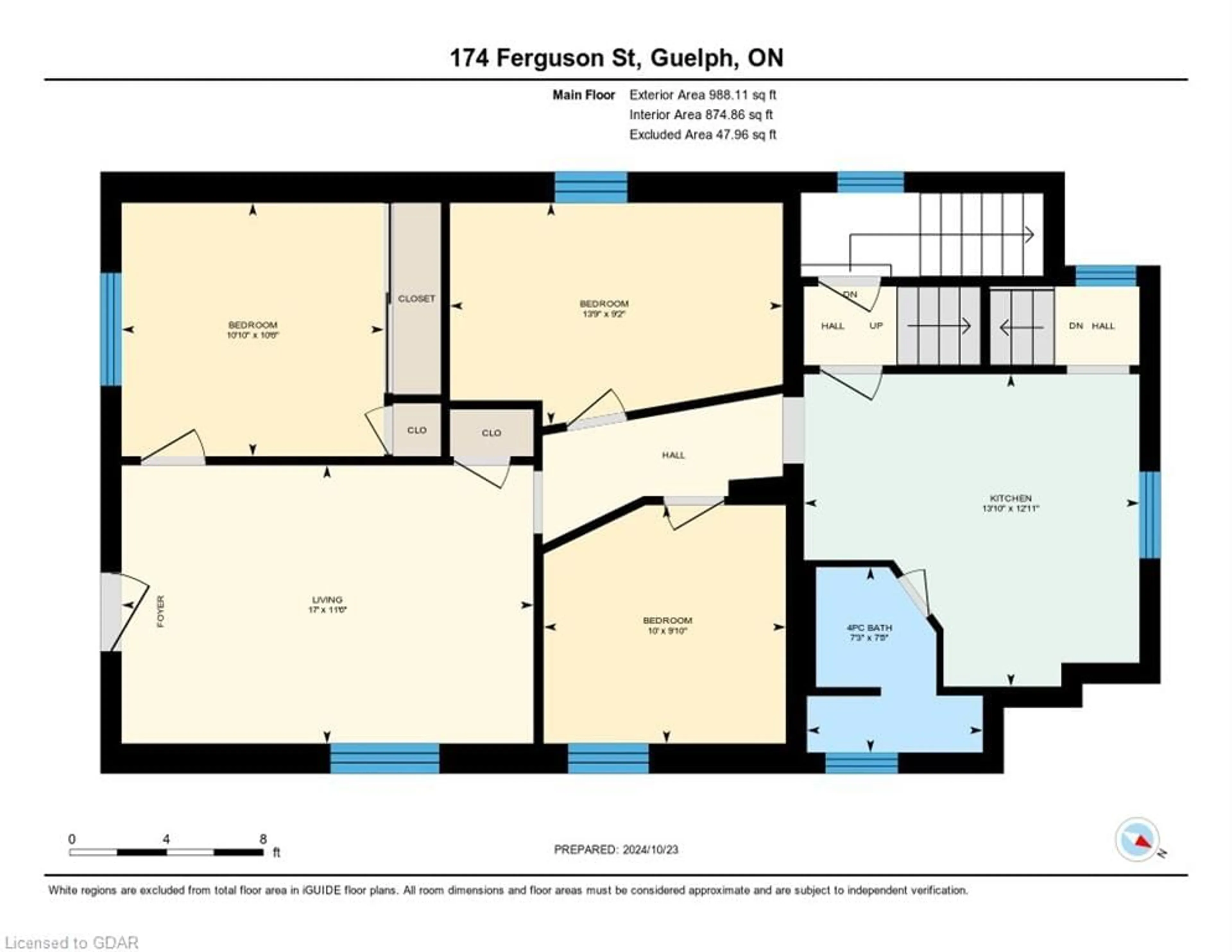 Floor plan for 174 Ferguson St, Guelph Ontario N1E 2Z2