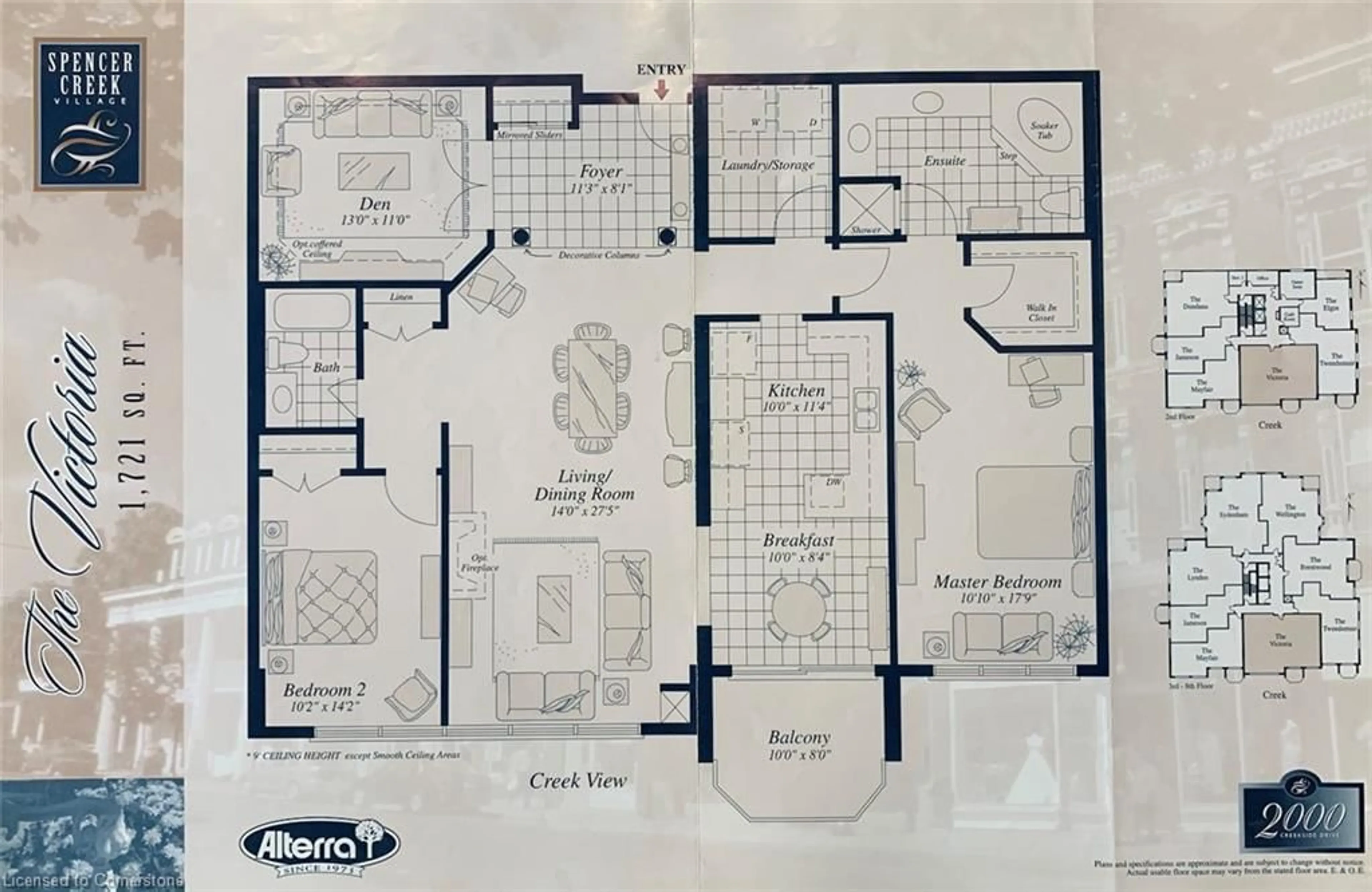 Floor plan for 2000 Creekside Dr #306, Dundas Ontario L9H 7S7