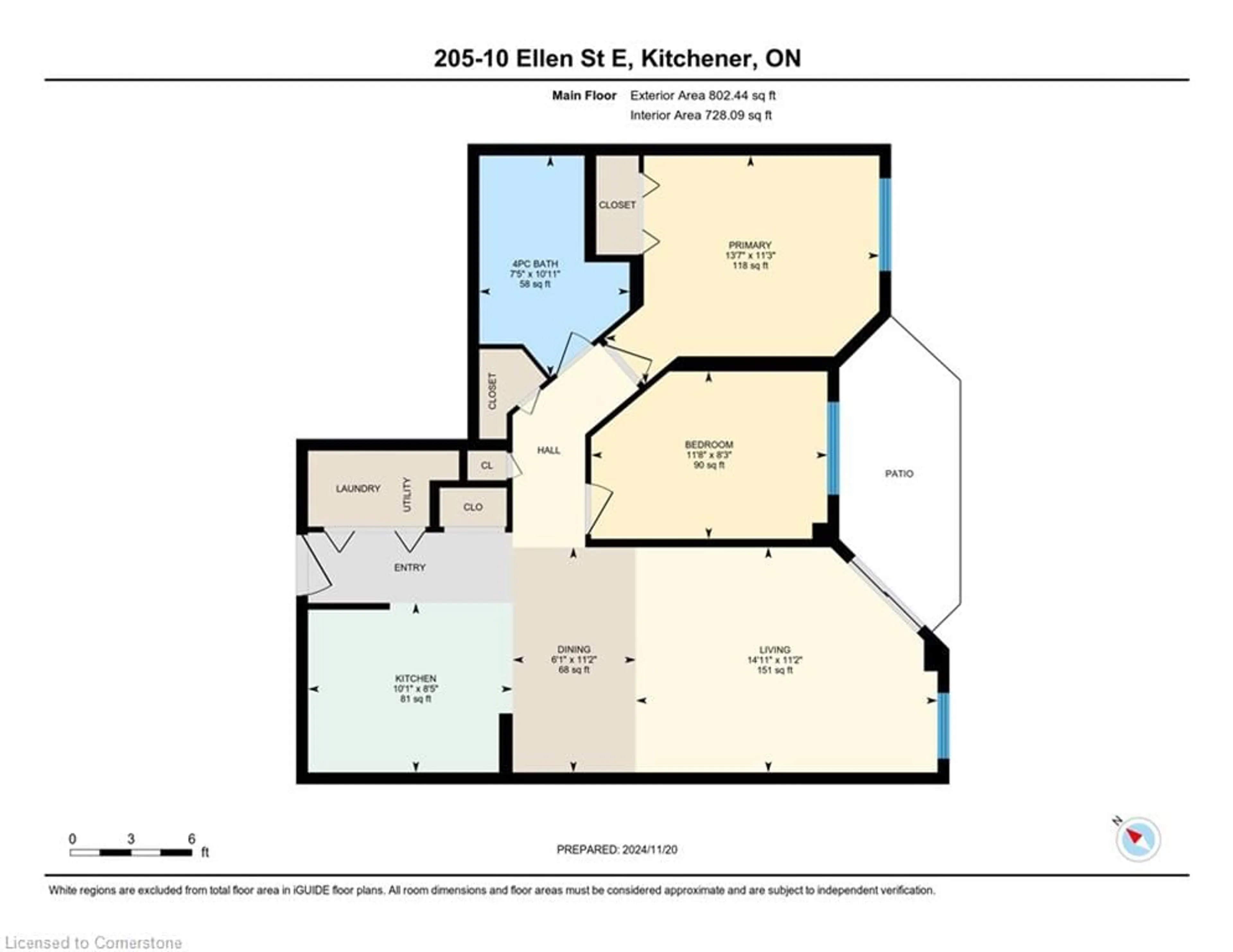 Floor plan for 10 Ellen St #205, Kitchener Ontario N2H 6R8