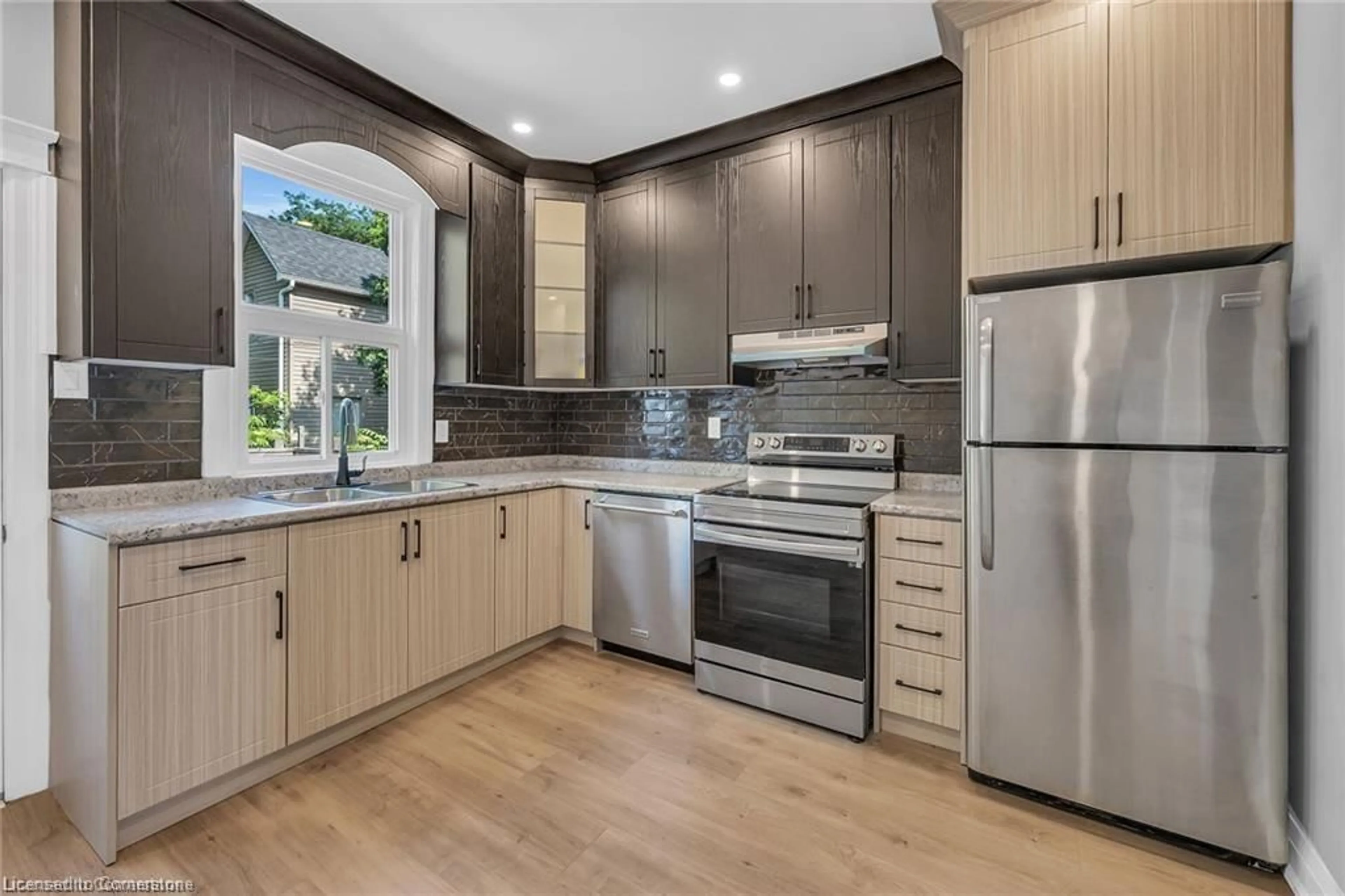 Open concept kitchen for 55 Douglas Ave, Hamilton Ontario L8L 5R2