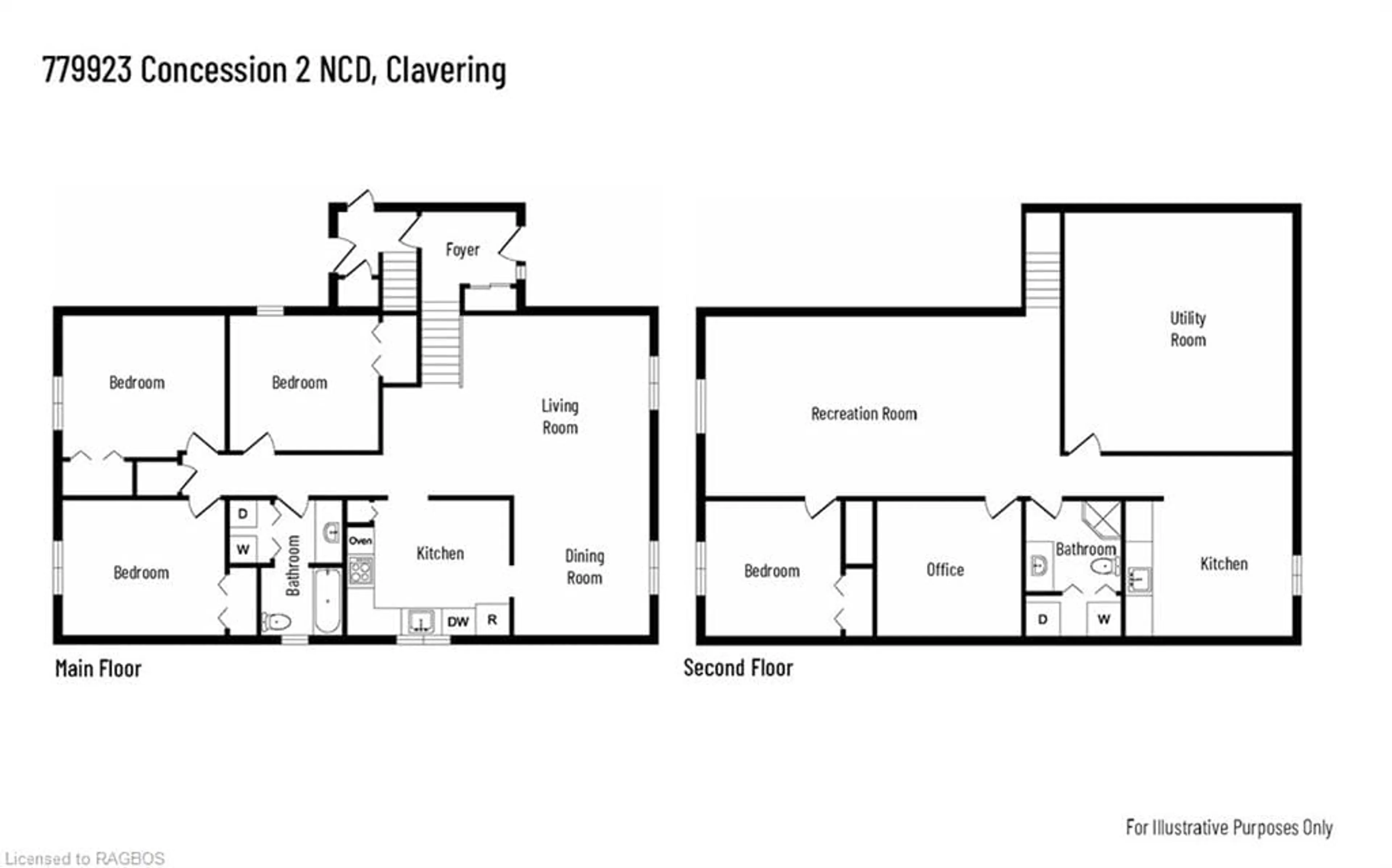 Floor plan for 779923 Concession 2 Ncd, Clavering Ontario N0H 2T0