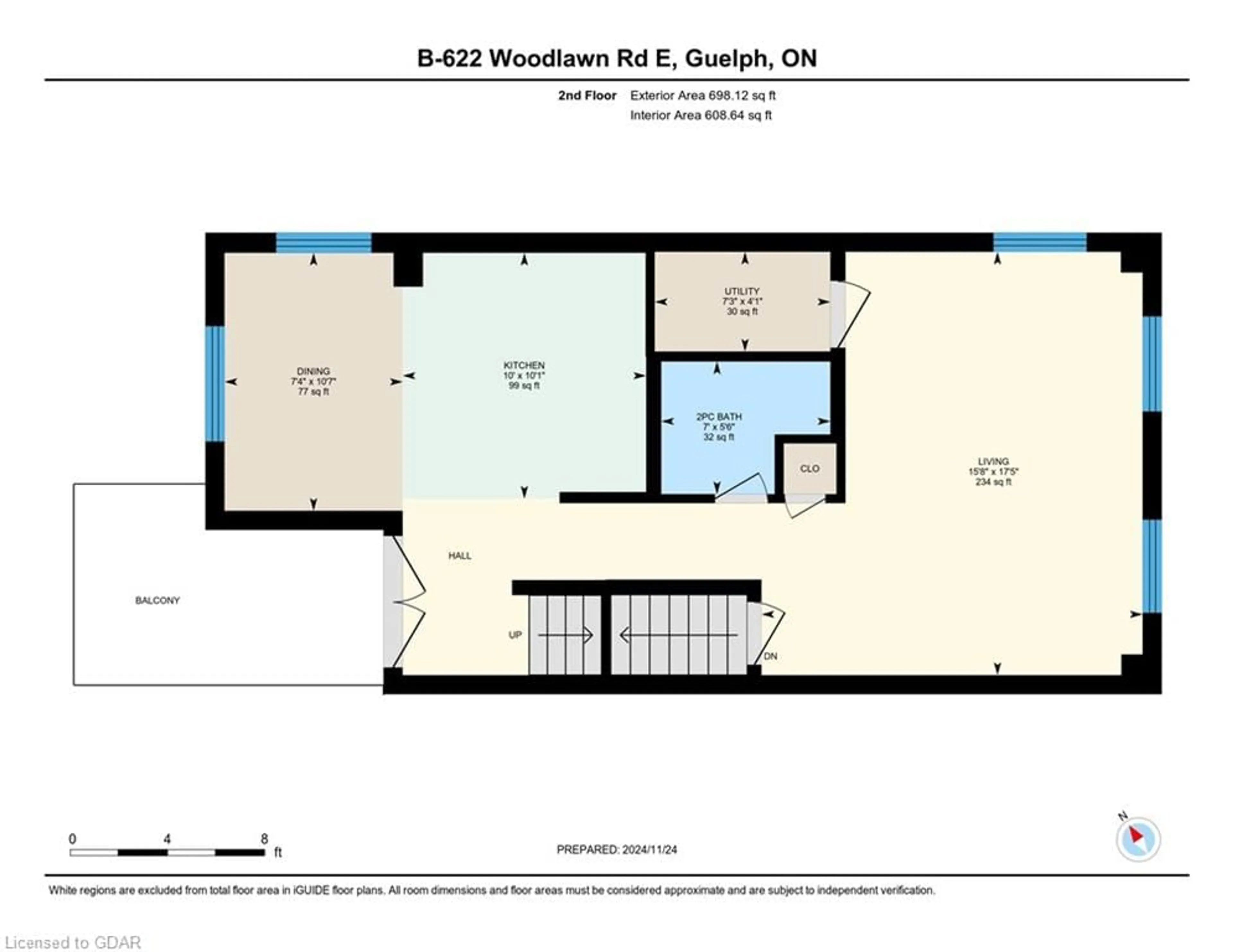 Floor plan for 622 B Woodlawn Rd, Guelph Ontario N1E 0K4