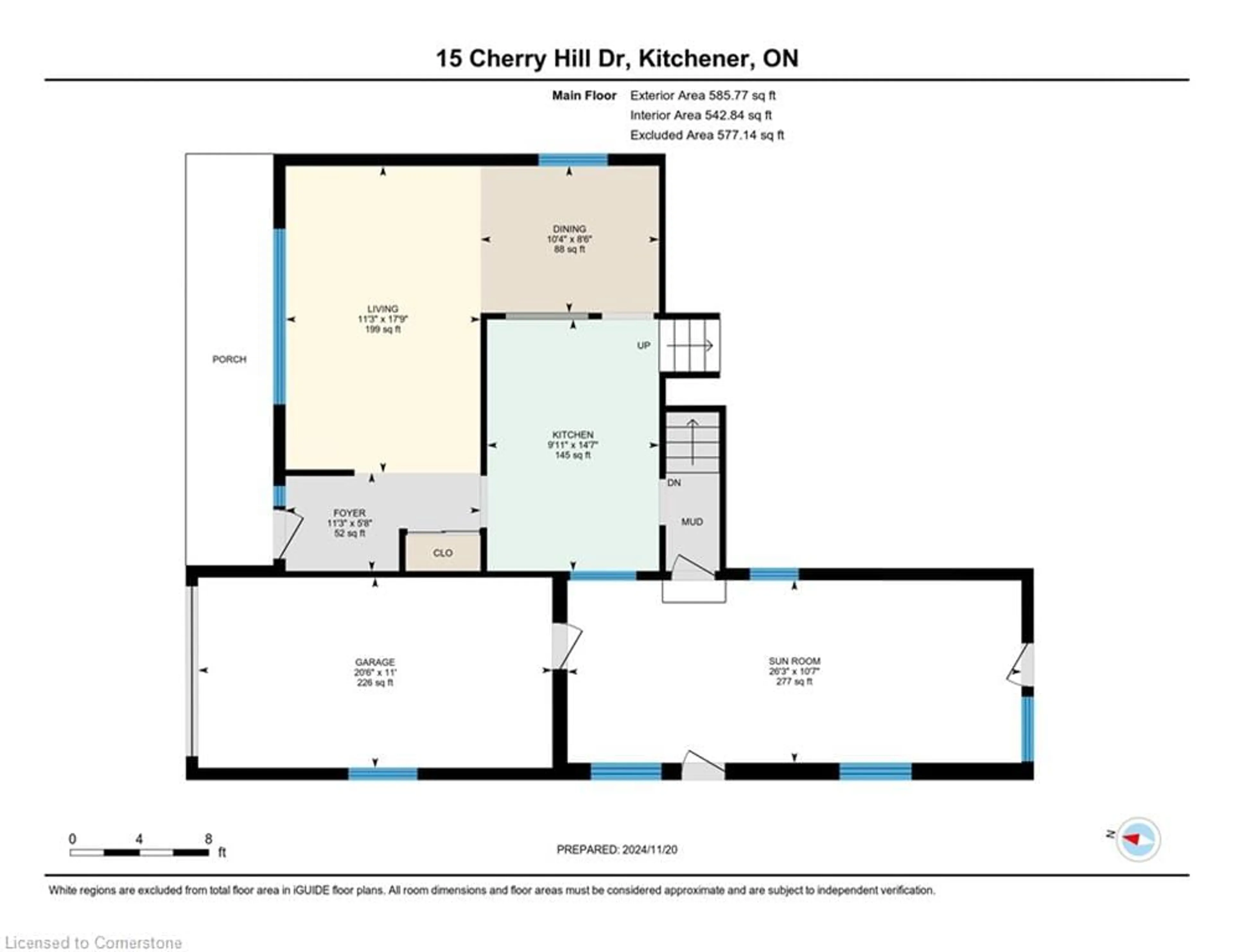 Floor plan for 15 Cherry Hill Dr, Kitchener Ontario N2E 1N5