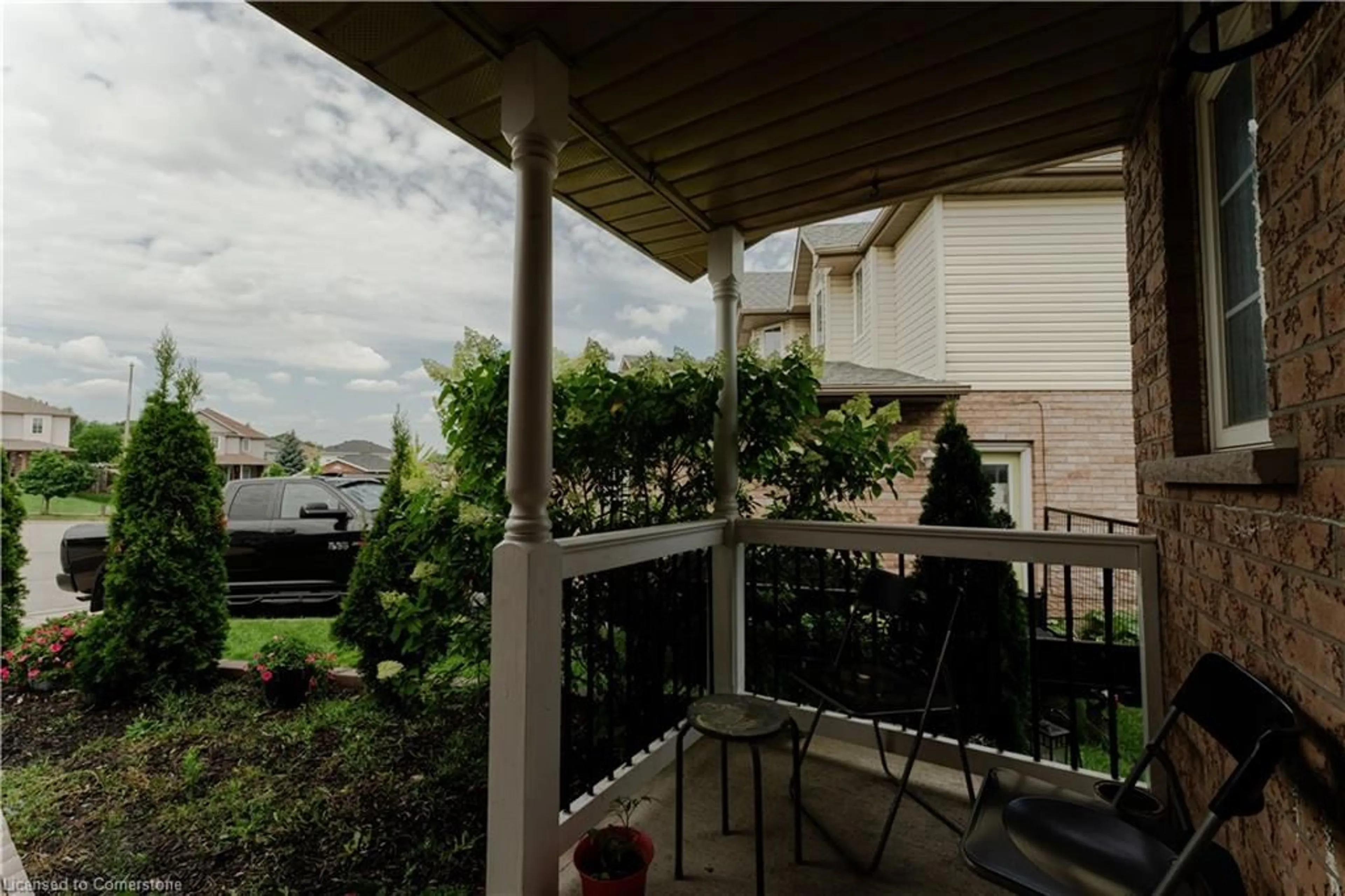 Patio, the fenced backyard for 53 Sandwell Crt, Kitchener Ontario N2A 4H9