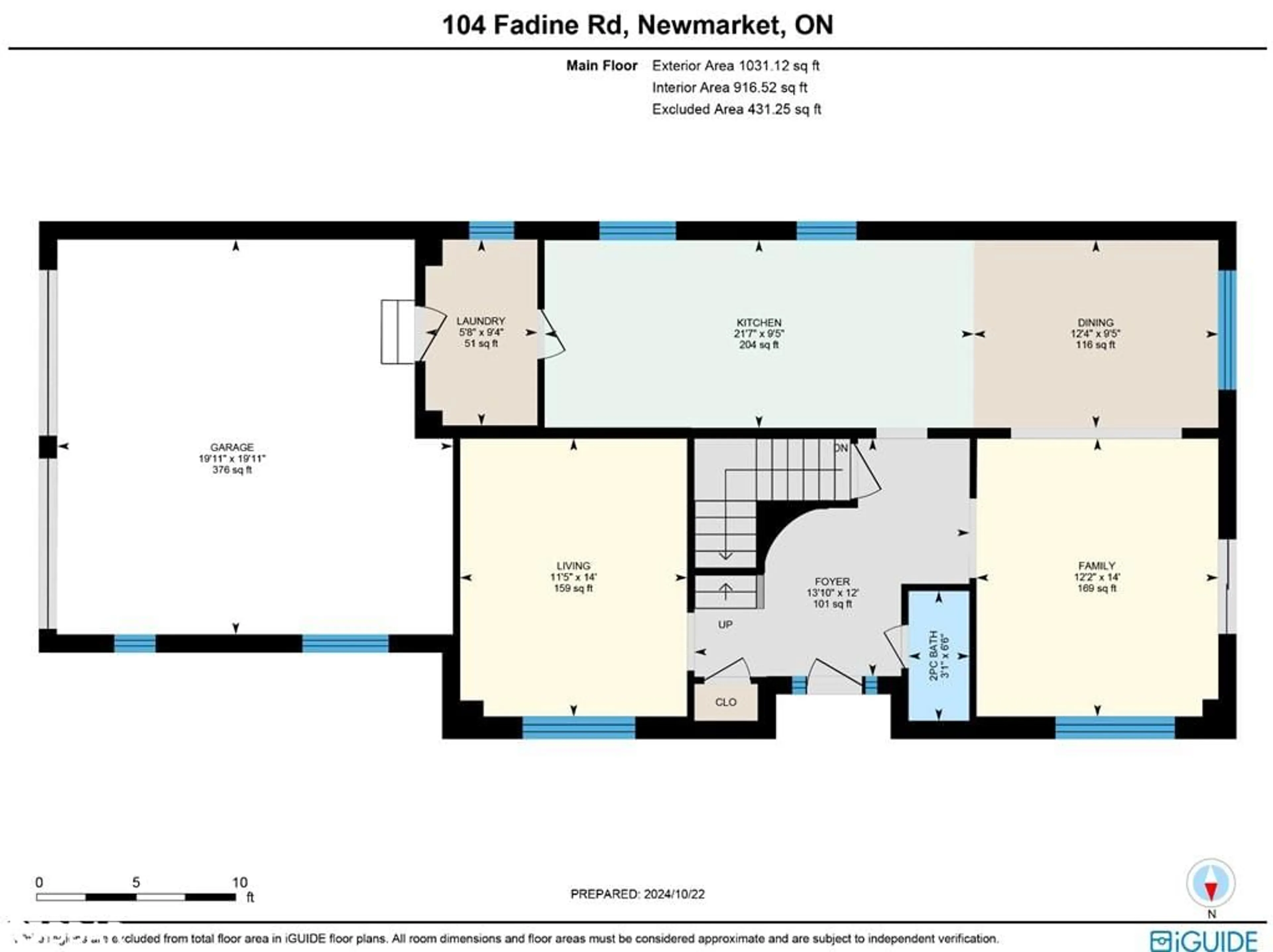 Floor plan for 104 Fadine Rd, Newmarket Ontario L3X 2P7