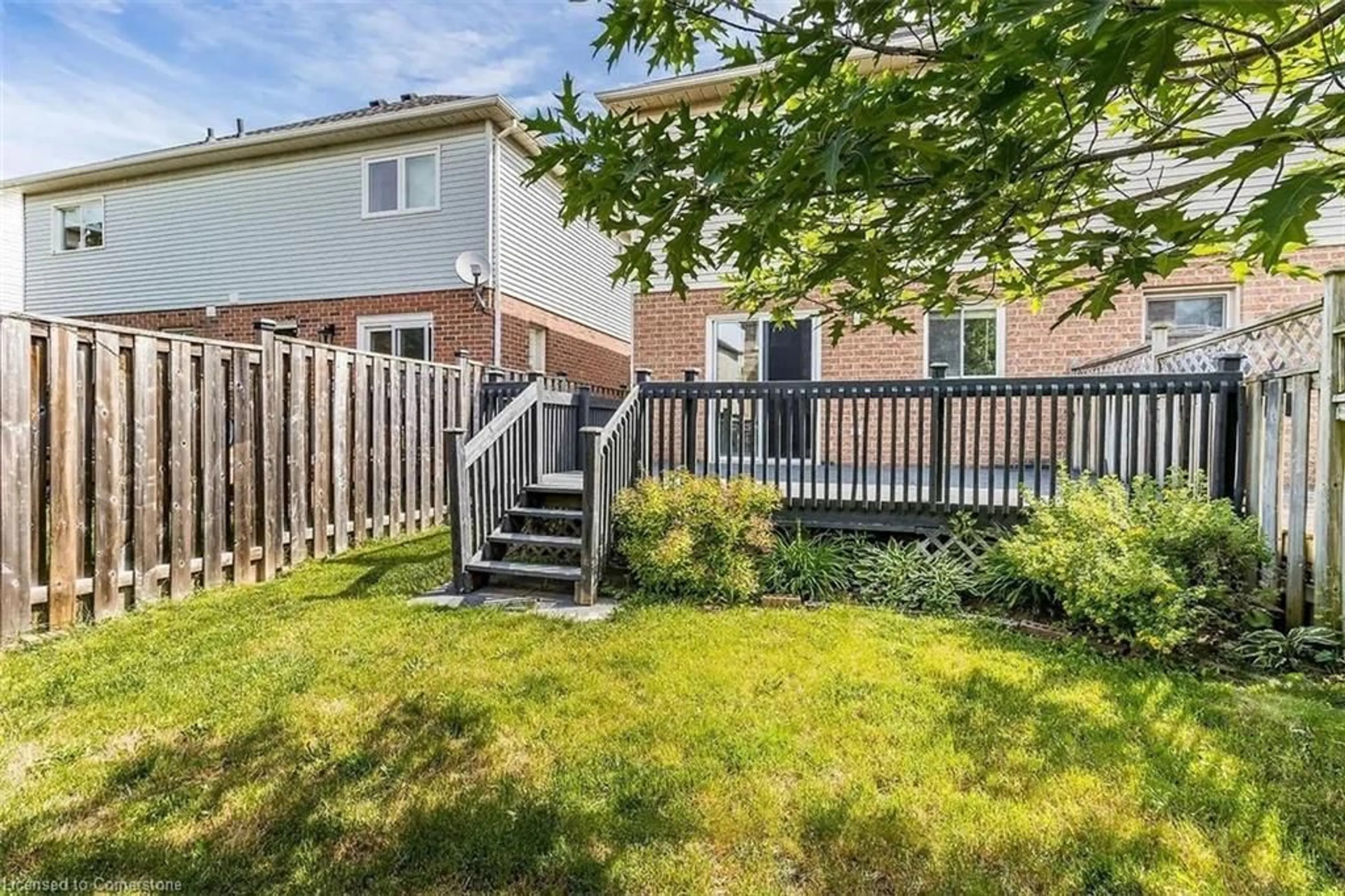 Patio, the fenced backyard for 1780 Lampman Ave, Burlington Ontario L7L 6K7