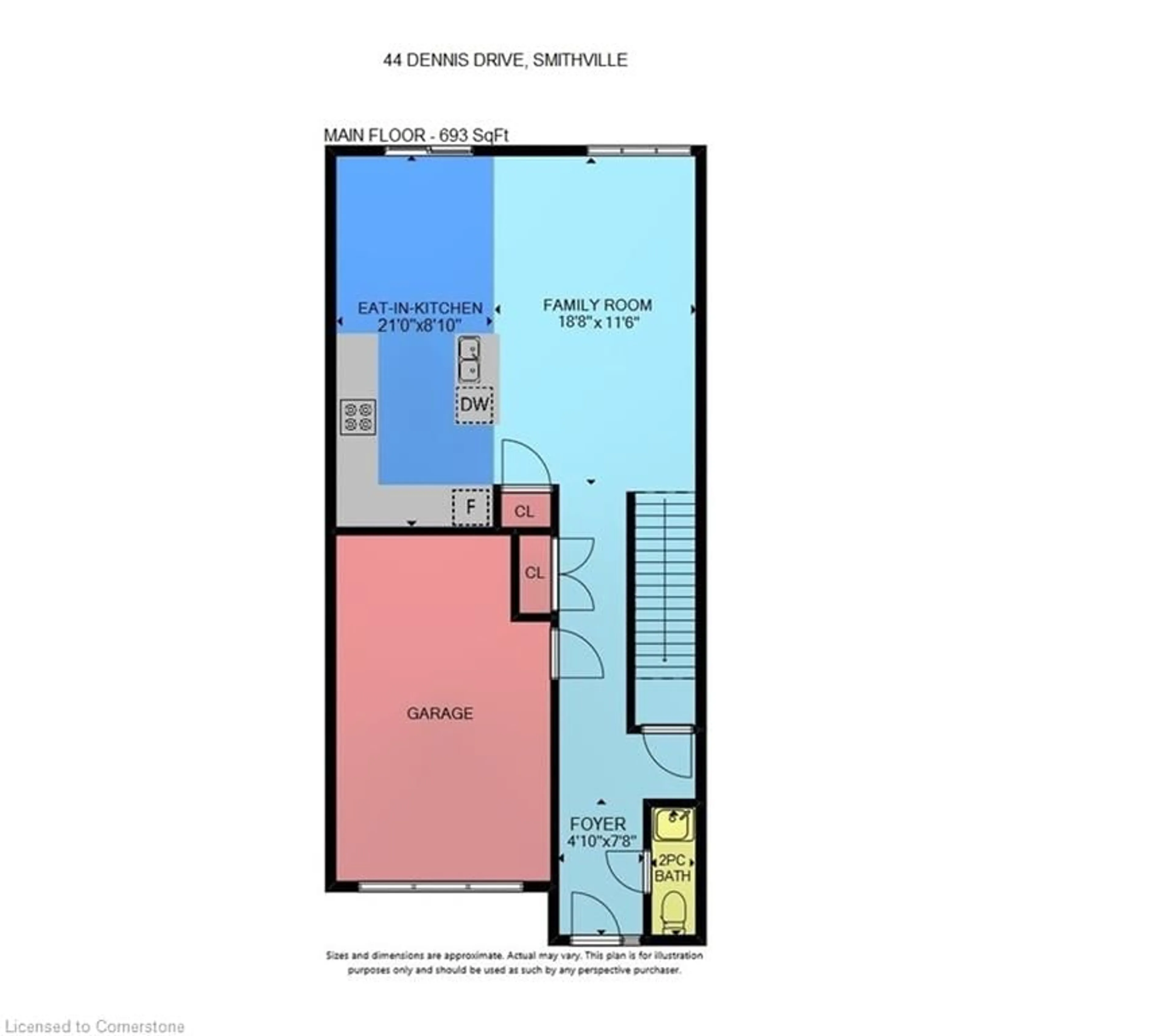 Floor plan for 44 Dennis Drive Dr, Smithville Ontario L0R 2A0