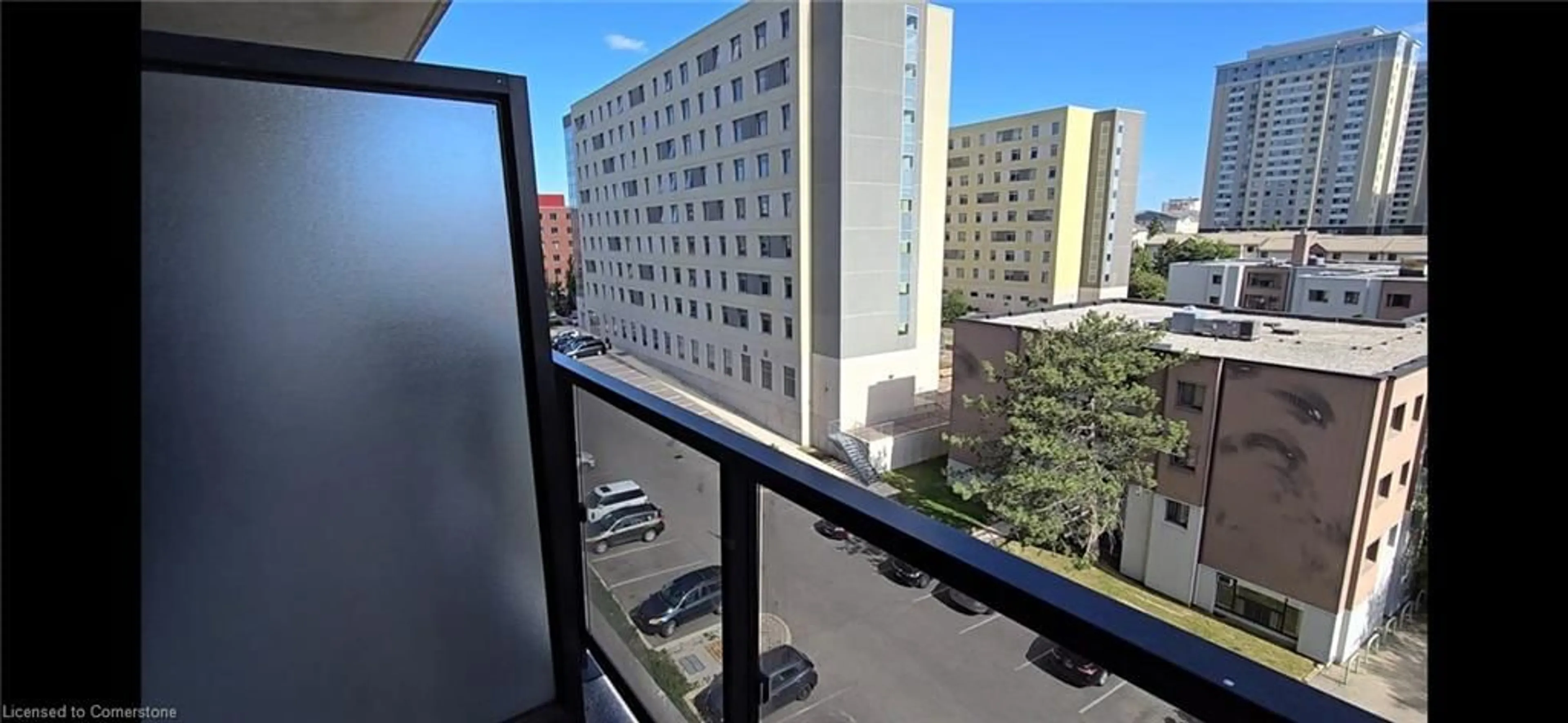 Balcony in the apartment, the street view for 330 Philip St #314, Waterloo Ontario N2L 3W9