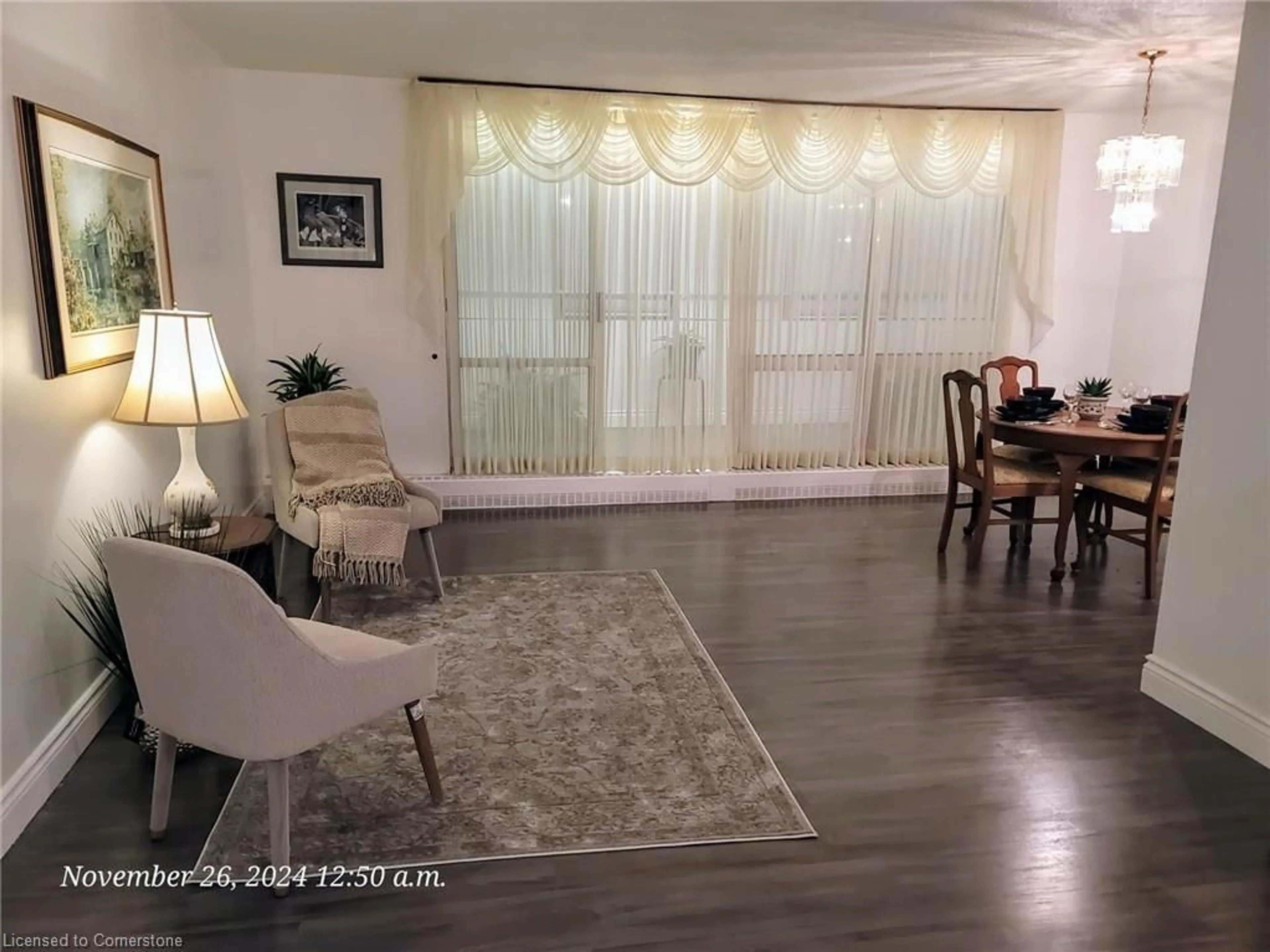 Living room, wood floors for 225 Harvard Pl #1607, Kitchener Ontario N2J 4H4