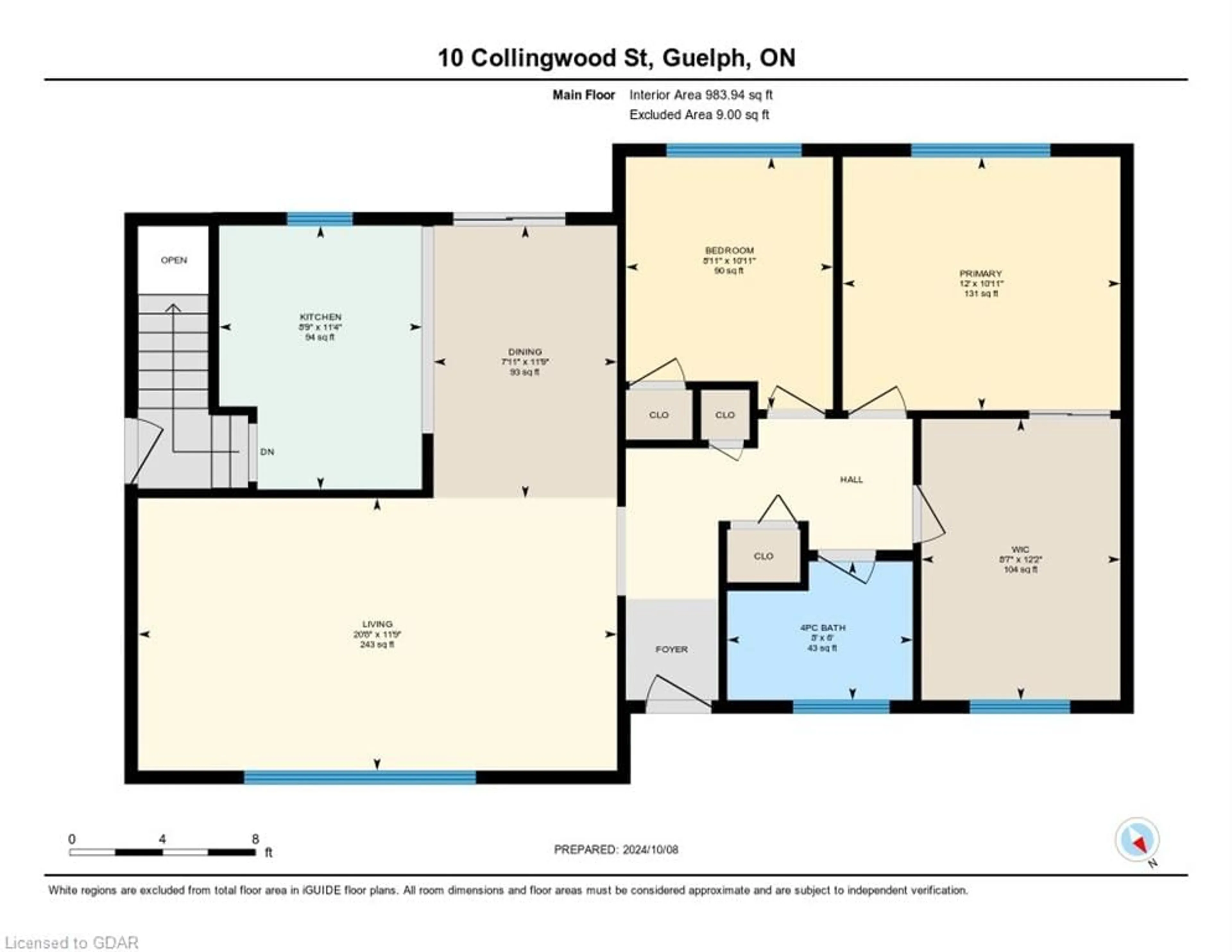 Floor plan for 10 Collingwood St, Guelph Ontario N1E 3R1