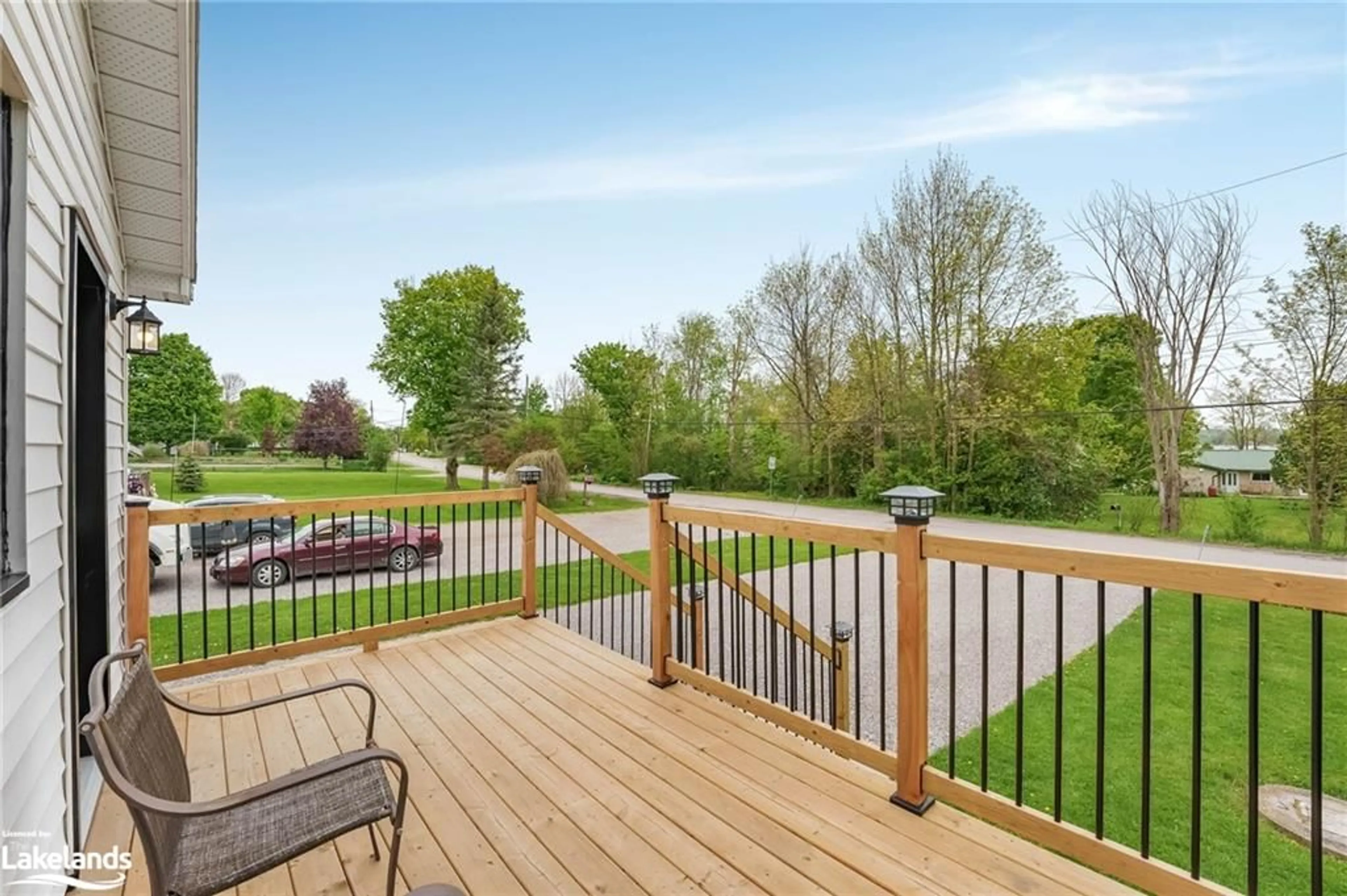 Patio, the fenced backyard for 13 Butternut Dr, Lindsay Ontario K9V 4R1